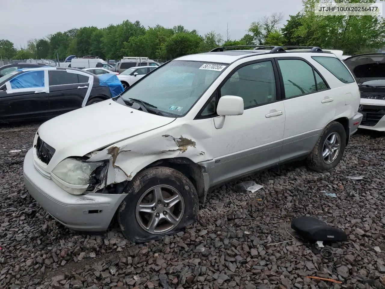 2002 Lexus Rx 300 VIN: JTJHF10UX20256477 Lot: 56170255