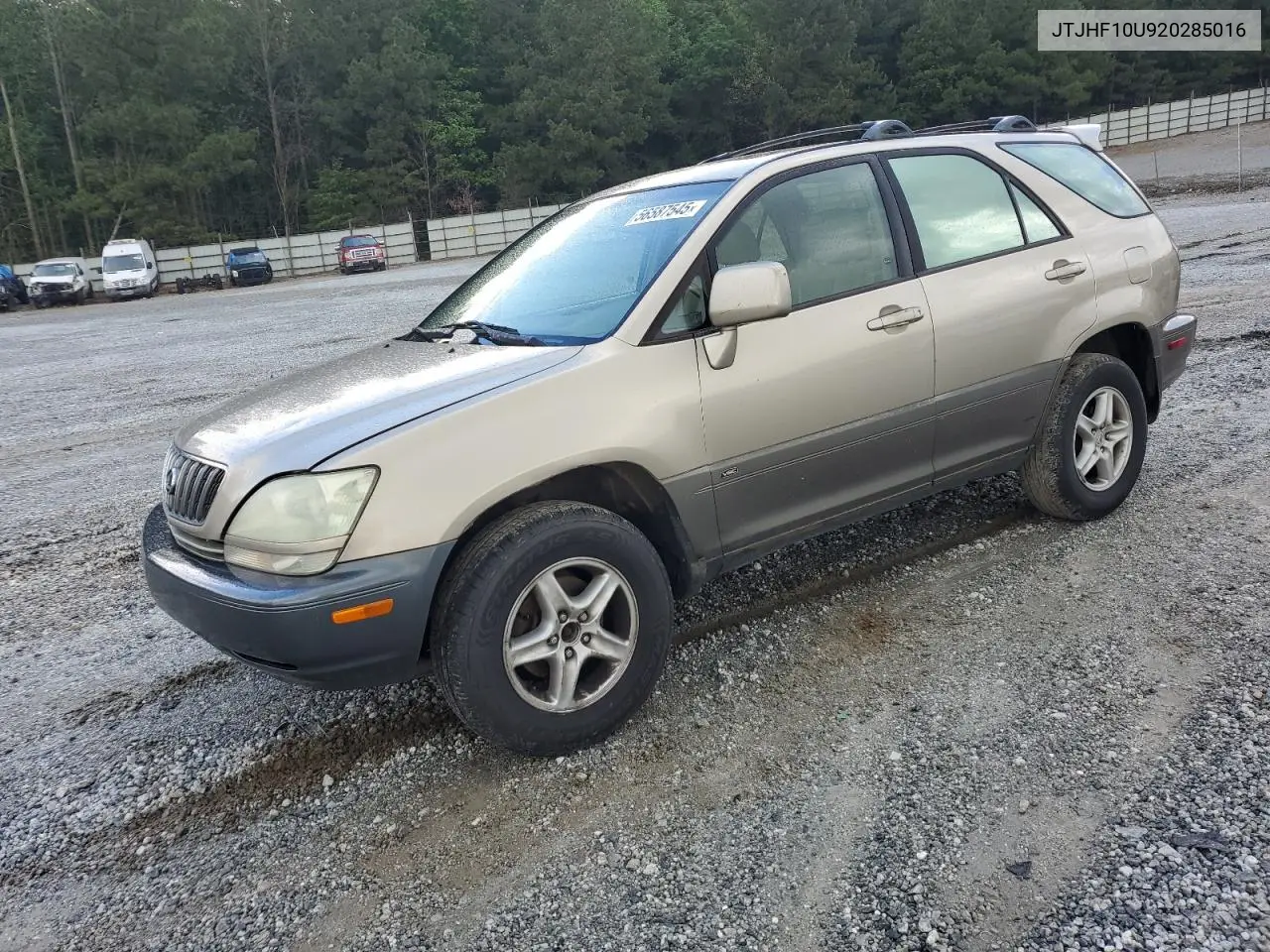2002 Lexus Rx 300 VIN: JTJHF10U920285016 Lot: 56587545