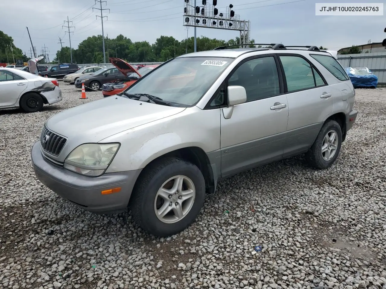 2002 Lexus Rx 300 VIN: JTJHF10U020245763 Lot: 62685305