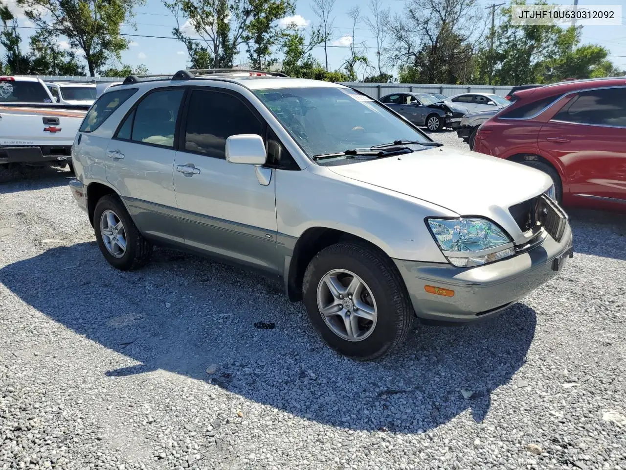 2003 Lexus Rx 300 VIN: JTJHF10U630312092 Lot: 56923905