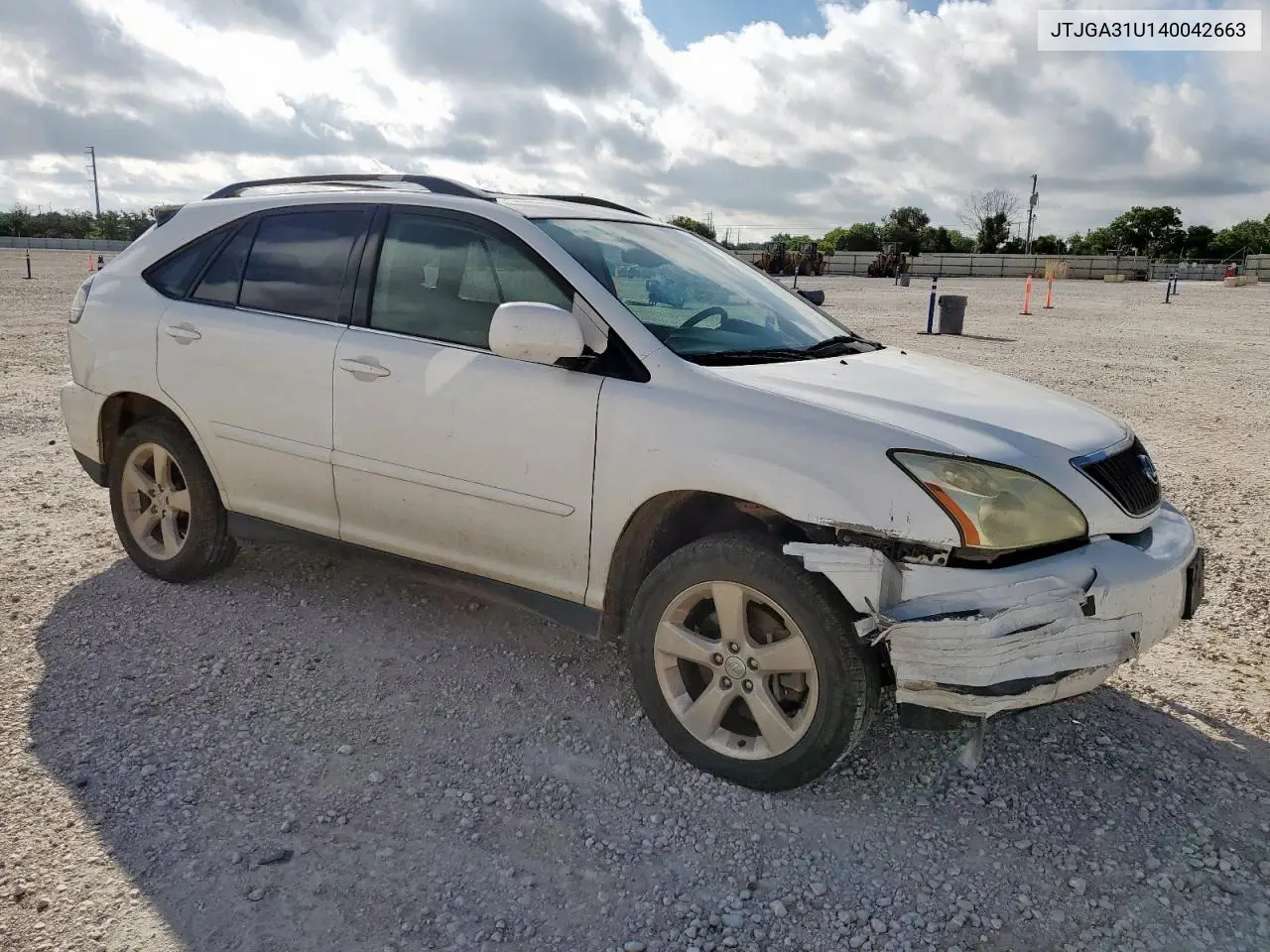 2004 Lexus Rx 330 VIN: JTJGA31U140042663 Lot: 62647295