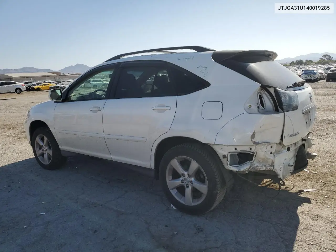 2004 Lexus Rx 330 VIN: JTJGA31U140019285 Lot: 62726215