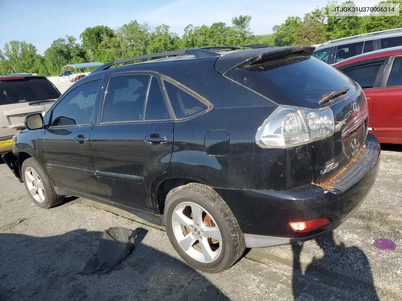 2007 Lexus Rx 350 VIN: JTJGK31U370006314 Lot: 55476765