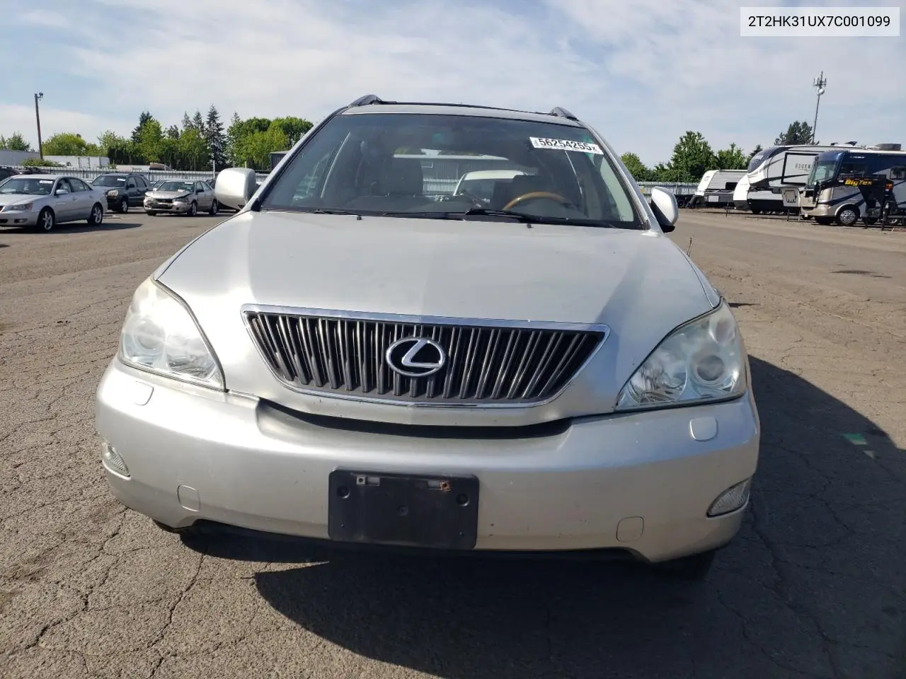 2007 Lexus Rx 350 VIN: 2T2HK31UX7C001099 Lot: 56254255