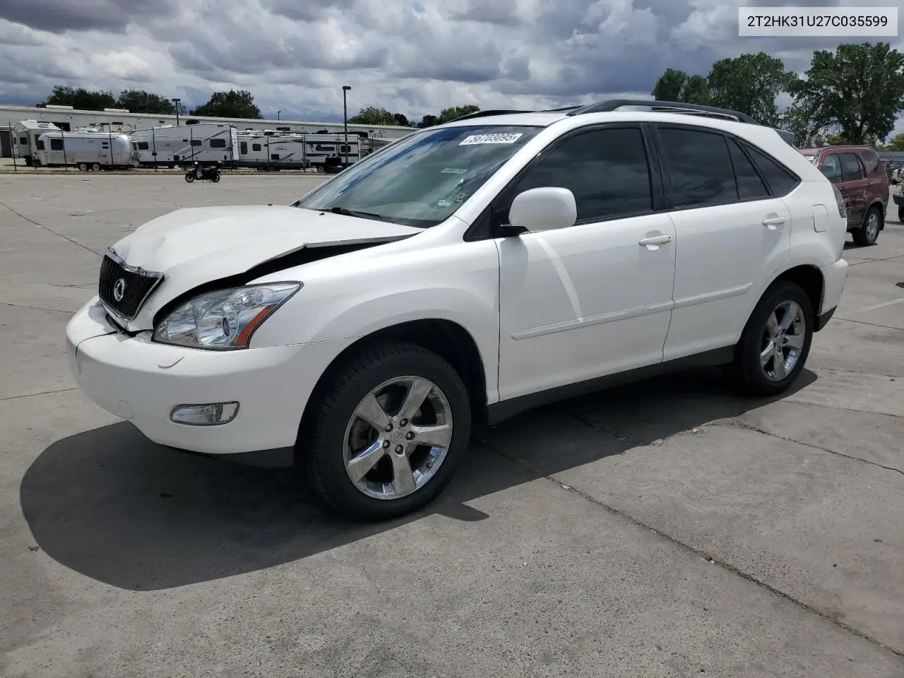 2007 Lexus Rx 350 VIN: 2T2HK31U27C035599 Lot: 56703095