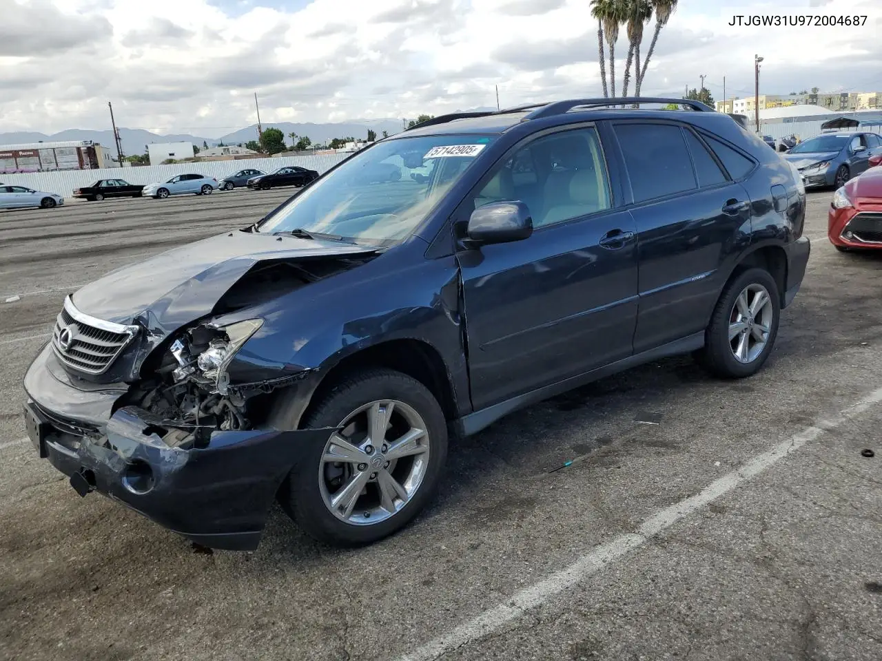2007 Lexus Rx 400H VIN: JTJGW31U972004687 Lot: 57142905
