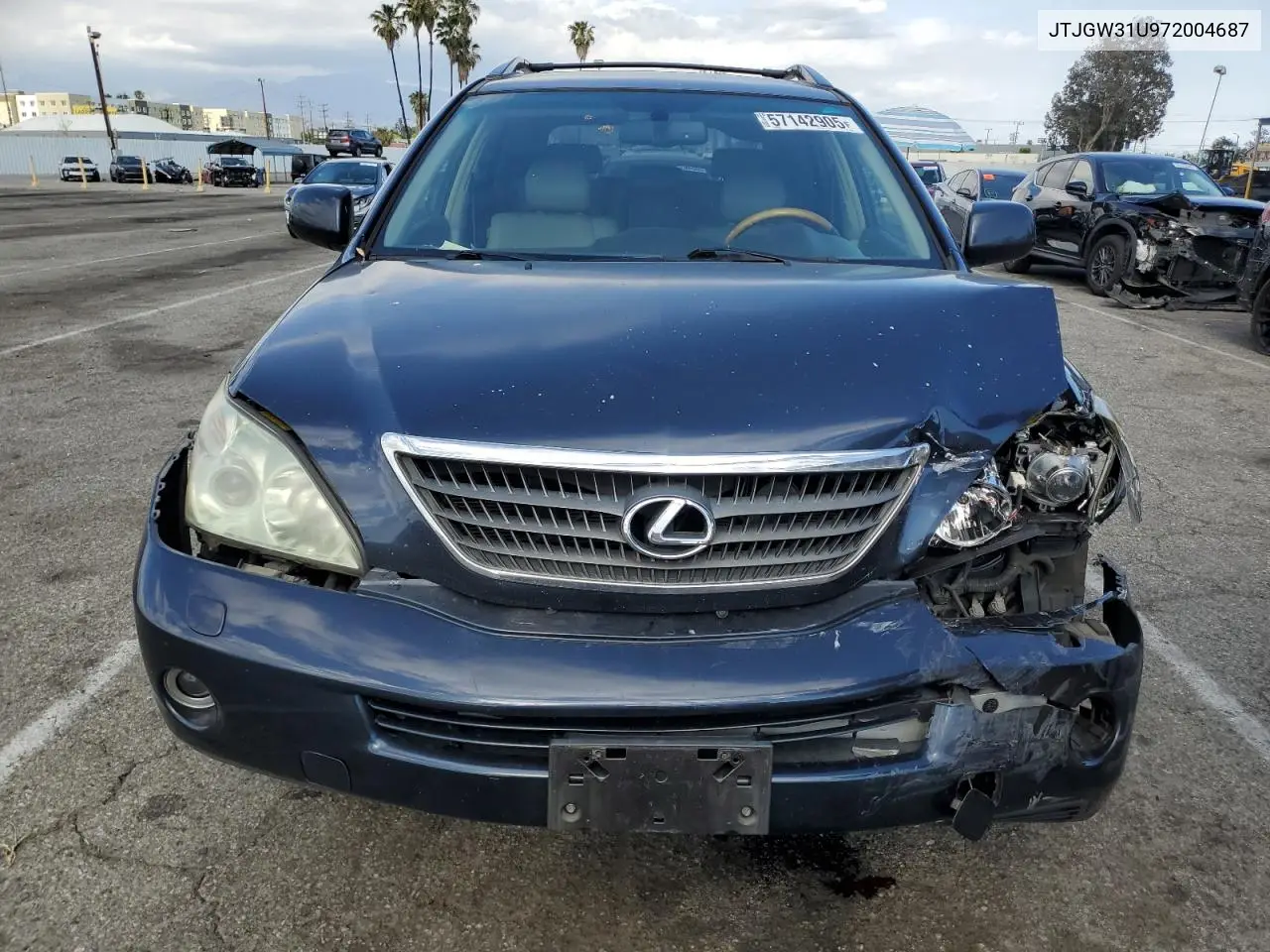 2007 Lexus Rx 400H VIN: JTJGW31U972004687 Lot: 57142905