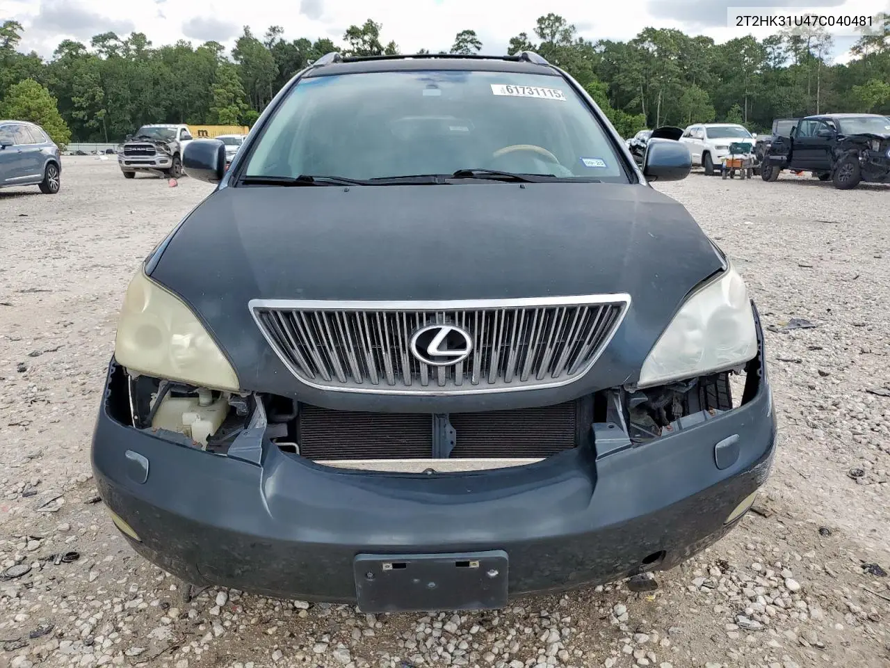 2007 Lexus Rx 350 VIN: 2T2HK31U47C040481 Lot: 61731115