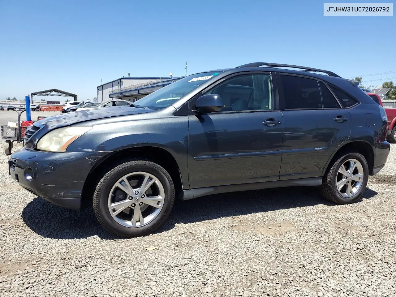 2007 Lexus Rx 400H VIN: JTJHW31U072026792 Lot: 62728935