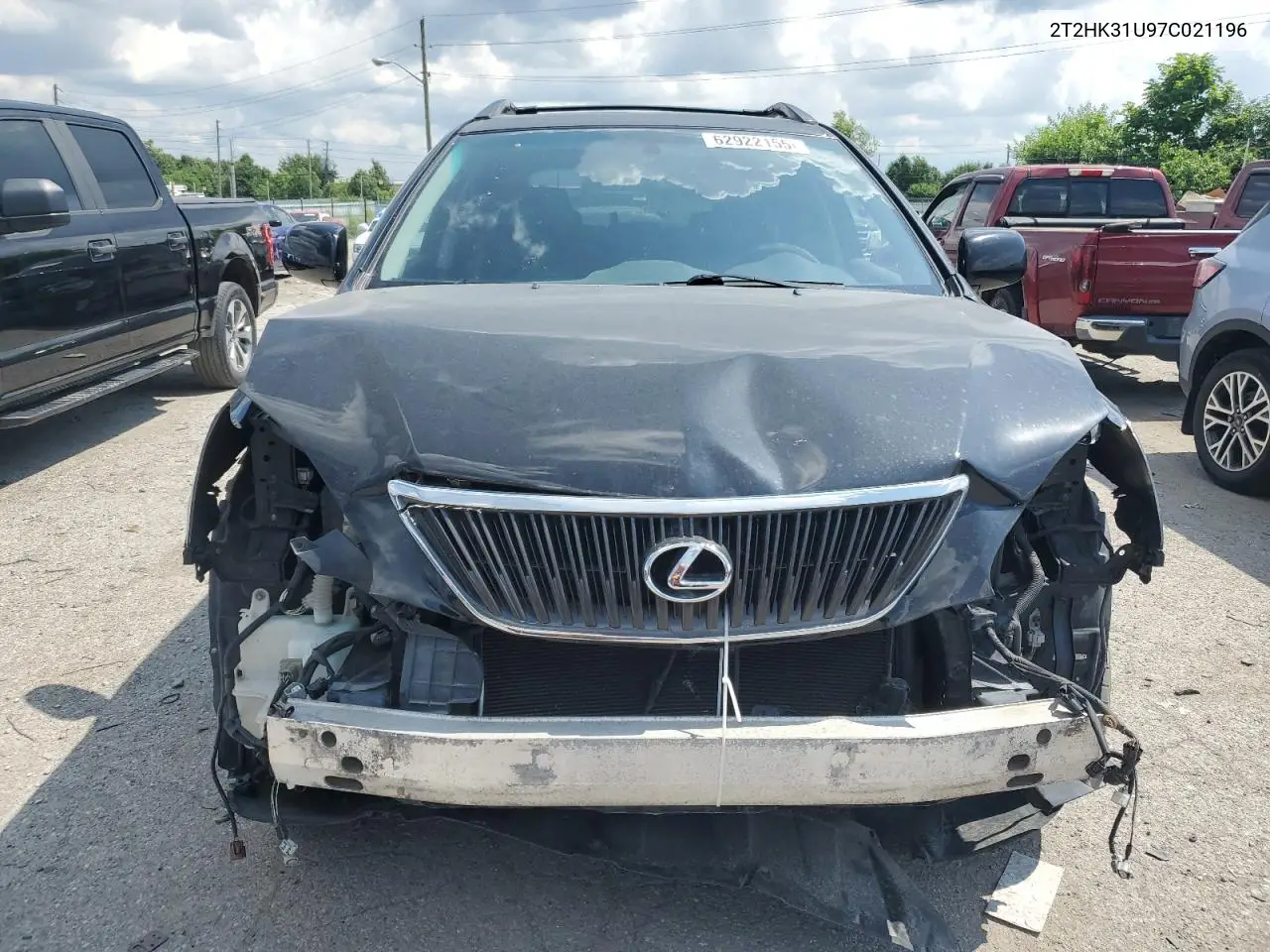 2007 Lexus Rx 350 VIN: 2T2HK31U97C021196 Lot: 62922155