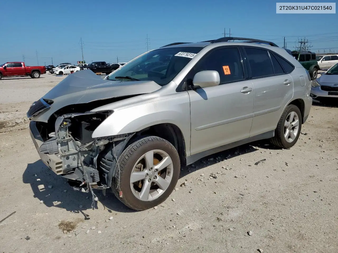 2007 Lexus Rx 350 VIN: 2T2GK31U47C021540 Lot: 63379315