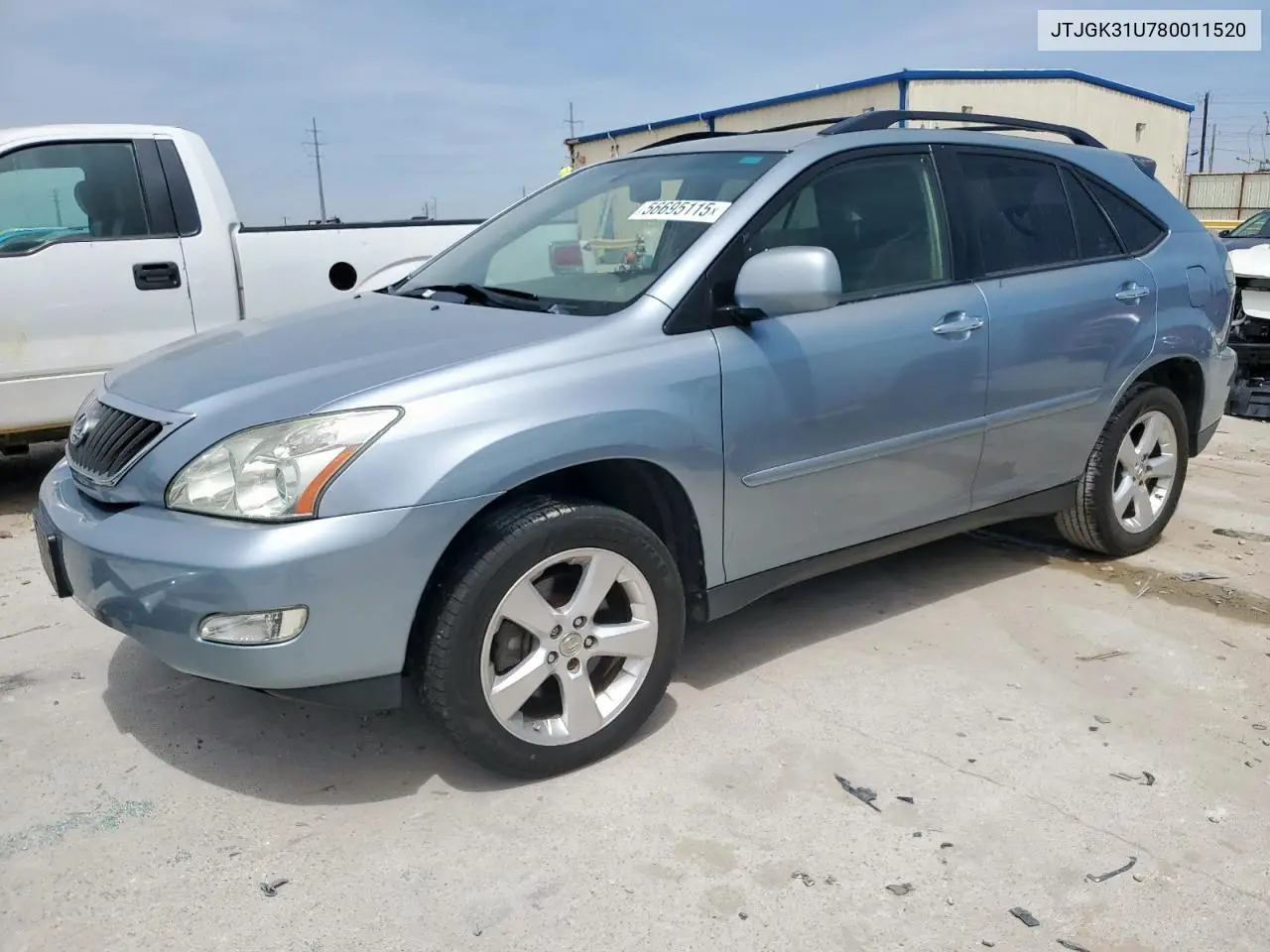 2008 Lexus Rx 350 VIN: JTJGK31U780011520 Lot: 56695115