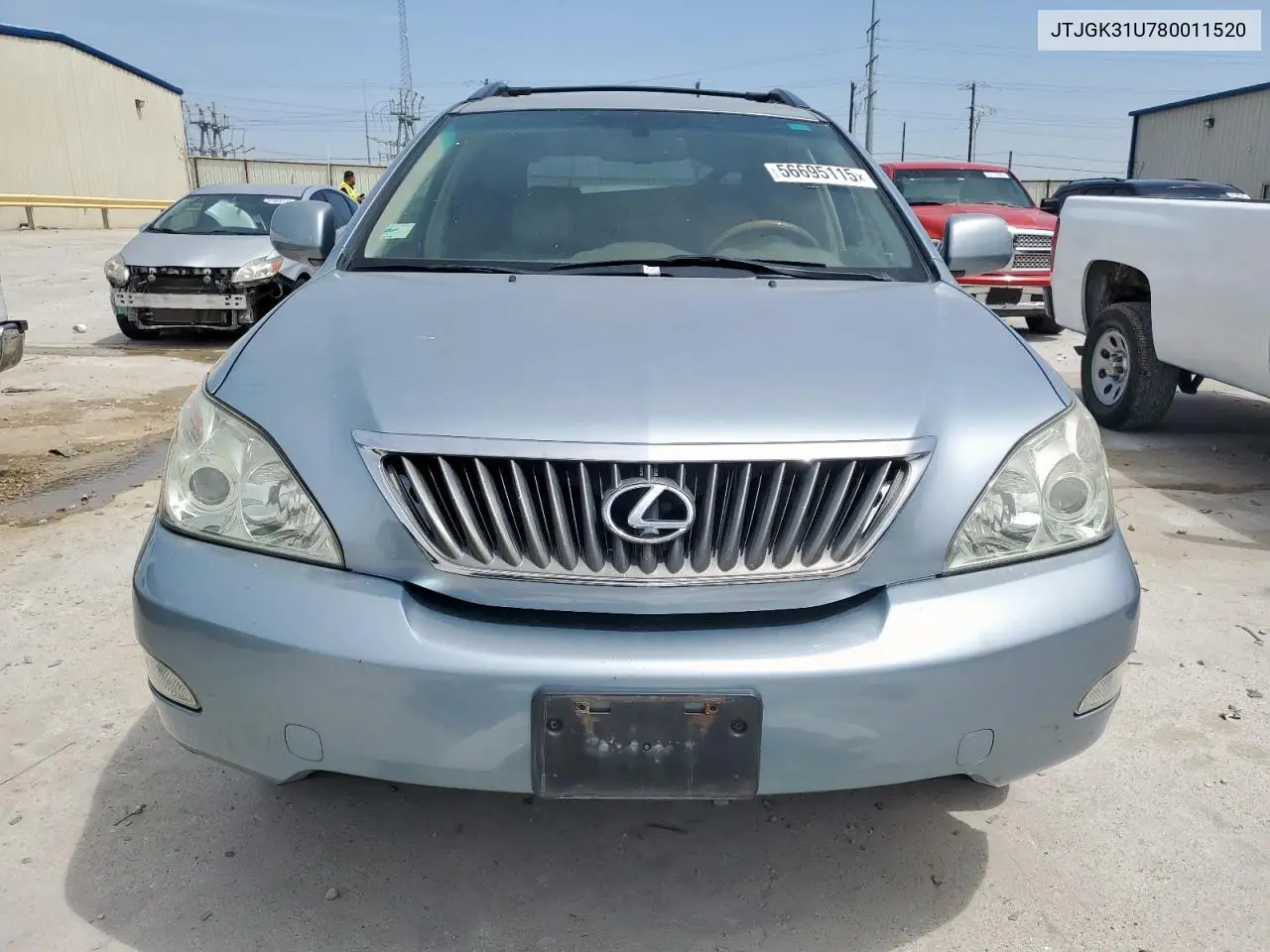 2008 Lexus Rx 350 VIN: JTJGK31U780011520 Lot: 56695115