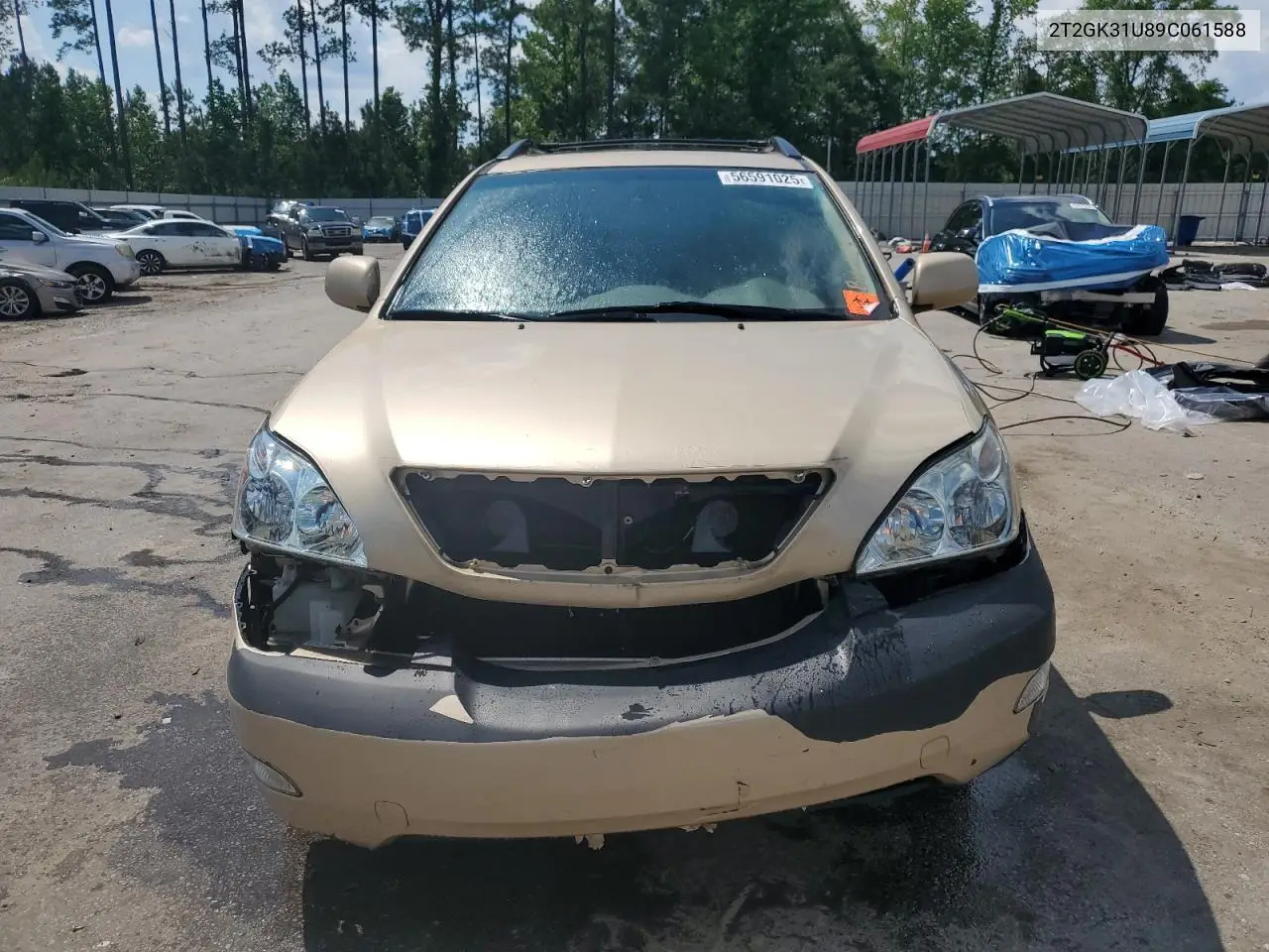 2009 Lexus Rx 350 VIN: 2T2GK31U89C061588 Lot: 56591025