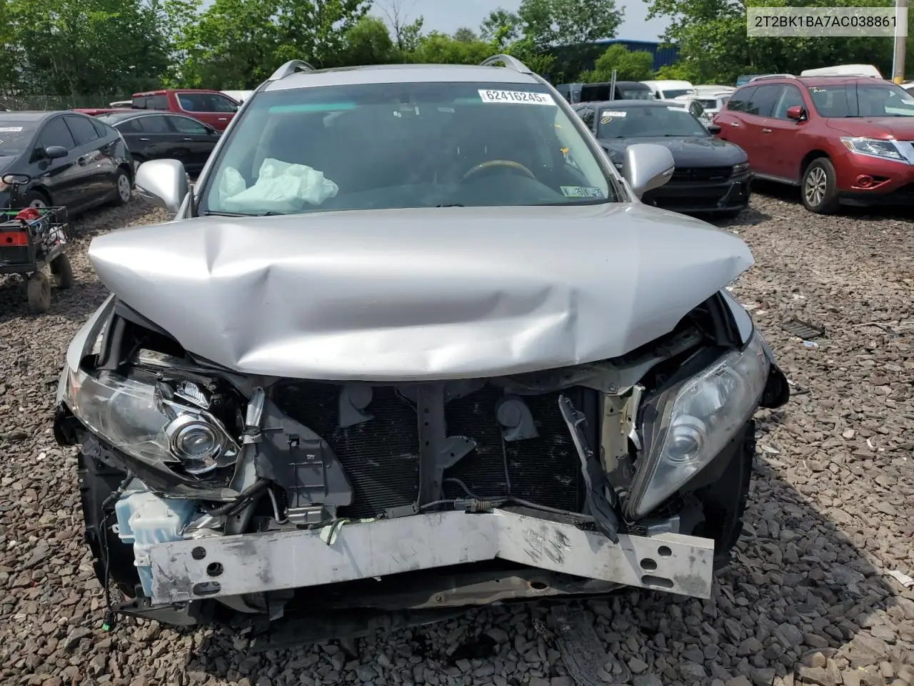 2010 Lexus Rx 350 VIN: 2T2BK1BA7AC038861 Lot: 62416245