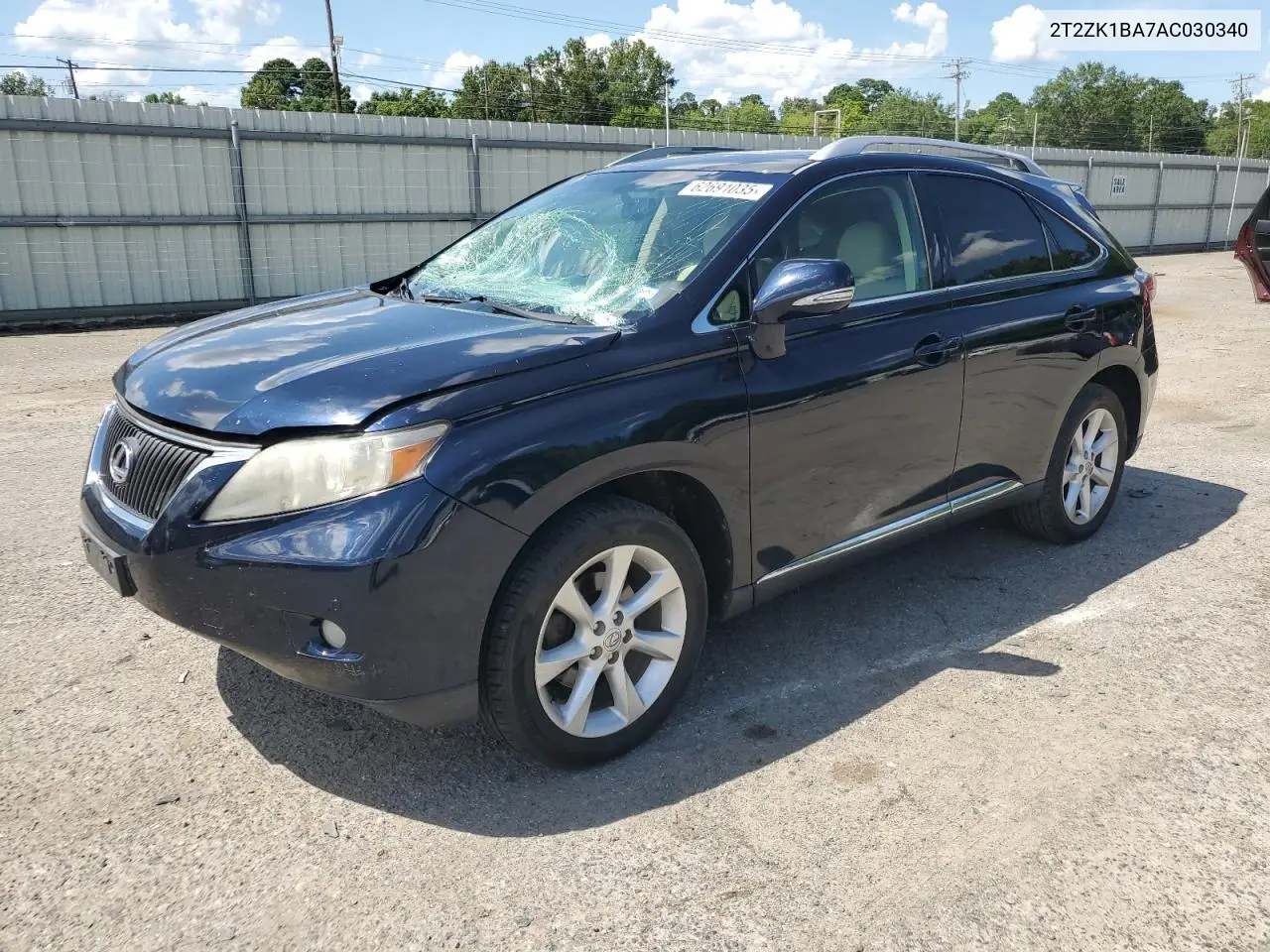 2010 Lexus Rx 350 VIN: 2T2ZK1BA7AC030340 Lot: 62691035