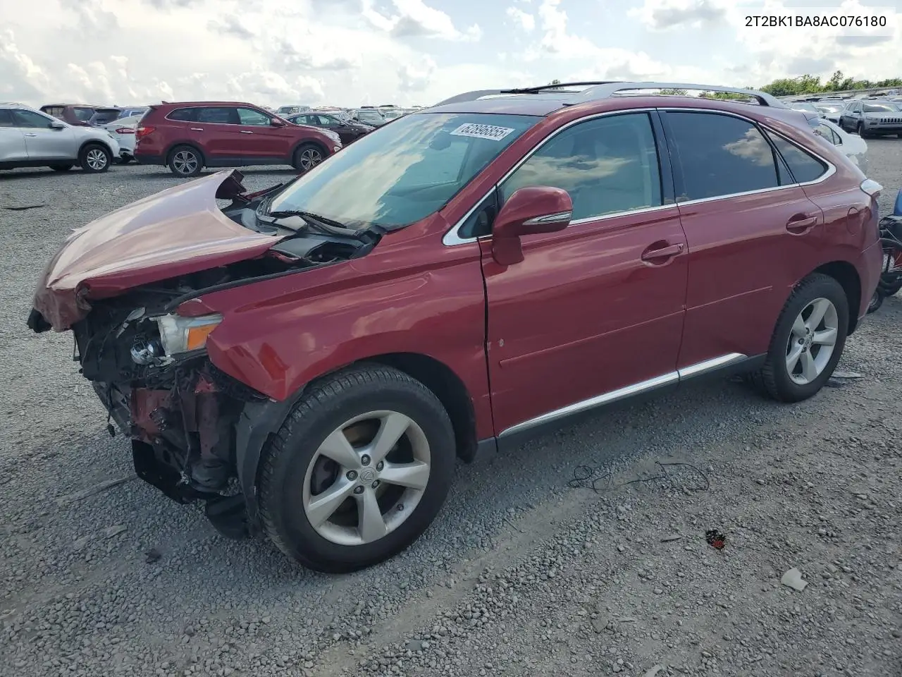 2010 Lexus Rx 350 VIN: 2T2BK1BA8AC076180 Lot: 62896855