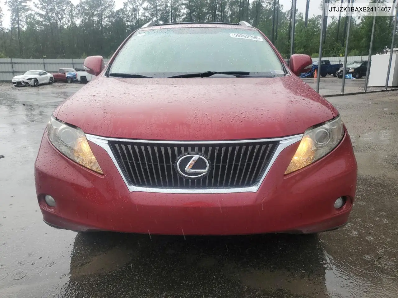 2011 Lexus Rx 350 VIN: JTJZK1BAXB2411407 Lot: 56562995