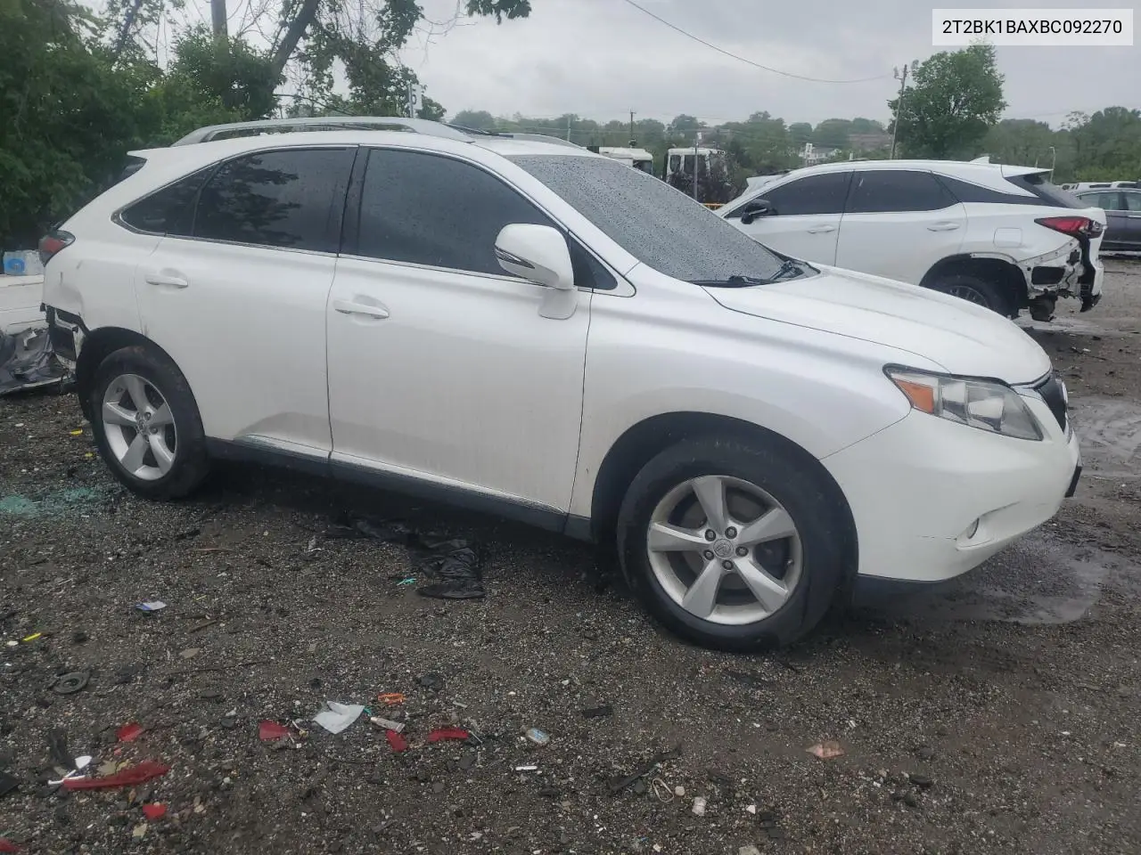 2011 Lexus Rx 350 VIN: 2T2BK1BAXBC092270 Lot: 56580165