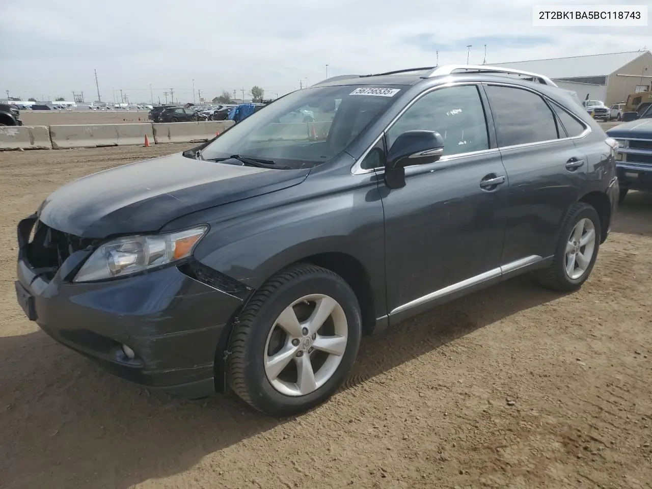 2011 Lexus Rx 350 VIN: 2T2BK1BA5BC118743 Lot: 56756535