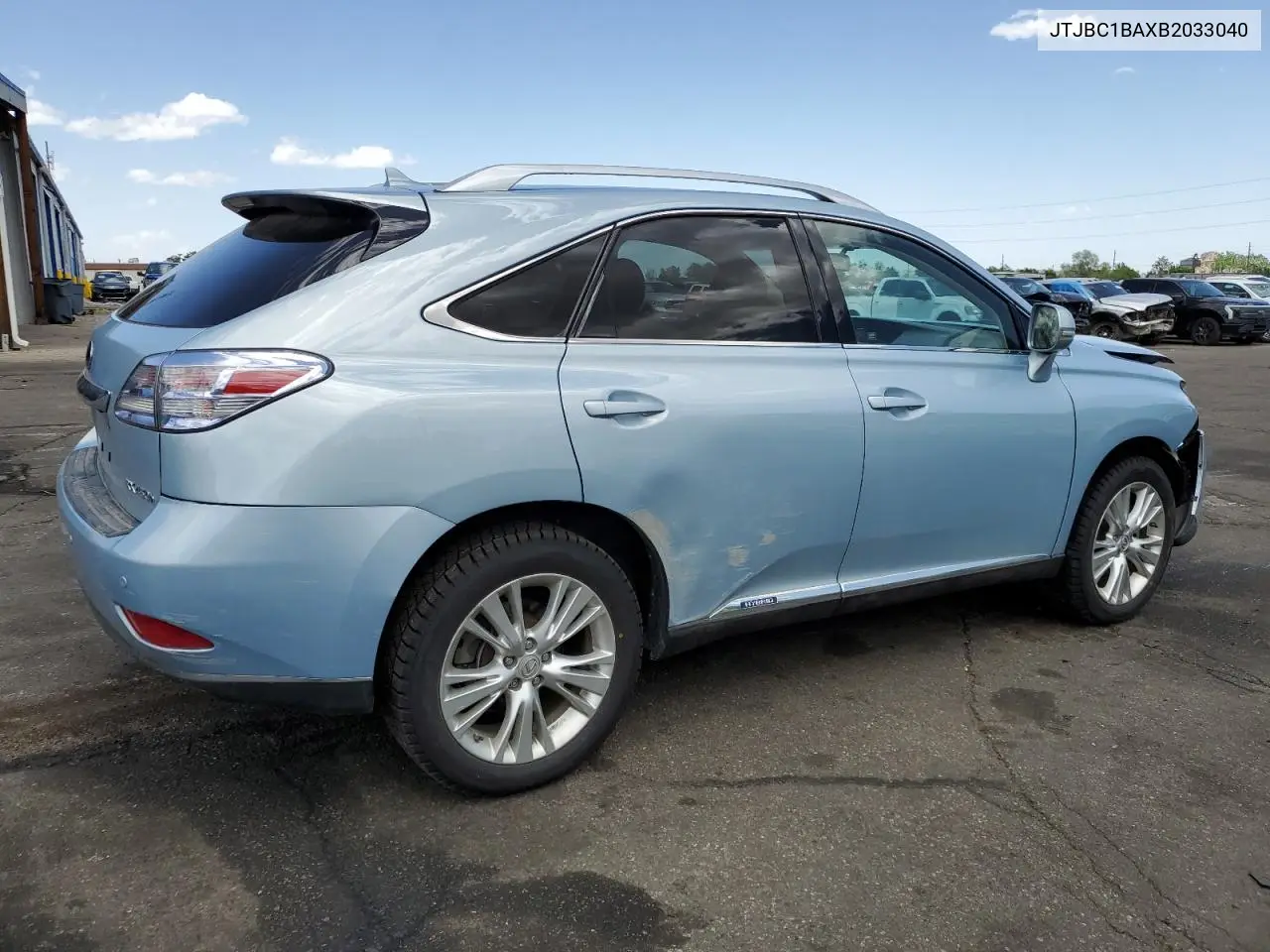 2011 Lexus Rx 450H VIN: JTJBC1BAXB2033040 Lot: 56920005