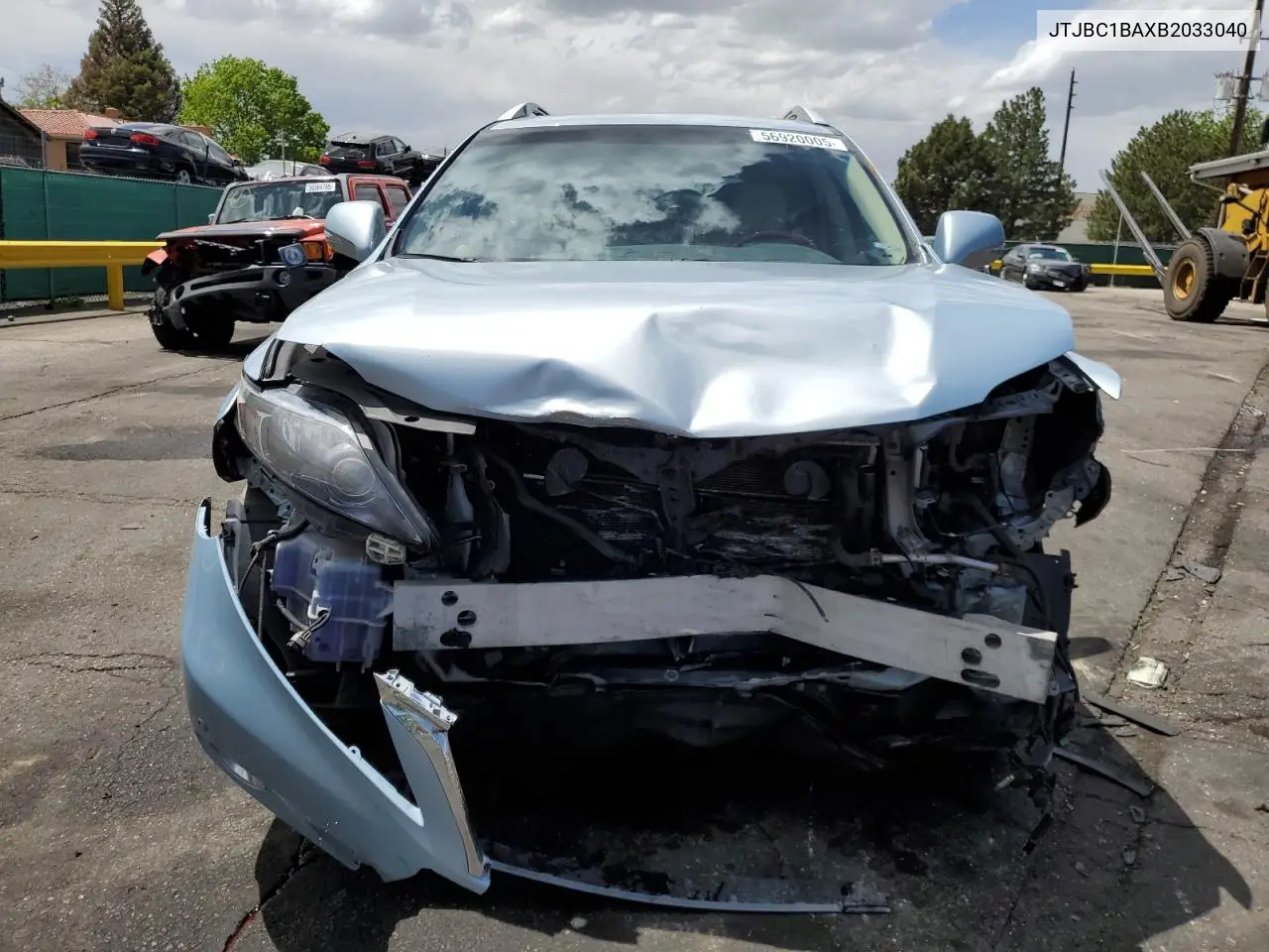 2011 Lexus Rx 450H VIN: JTJBC1BAXB2033040 Lot: 56920005
