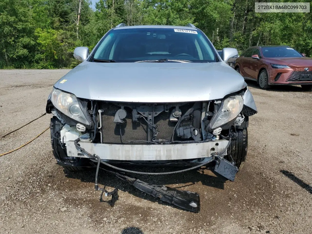 2011 Lexus Rx 350 VIN: 2T2BK1BA6BC099703 Lot: 62812115