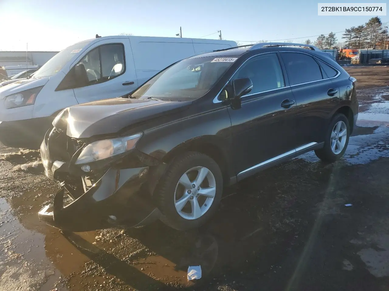2012 Lexus Rx 350 VIN: 2T2BK1BA9CC150774 Lot: 45270415