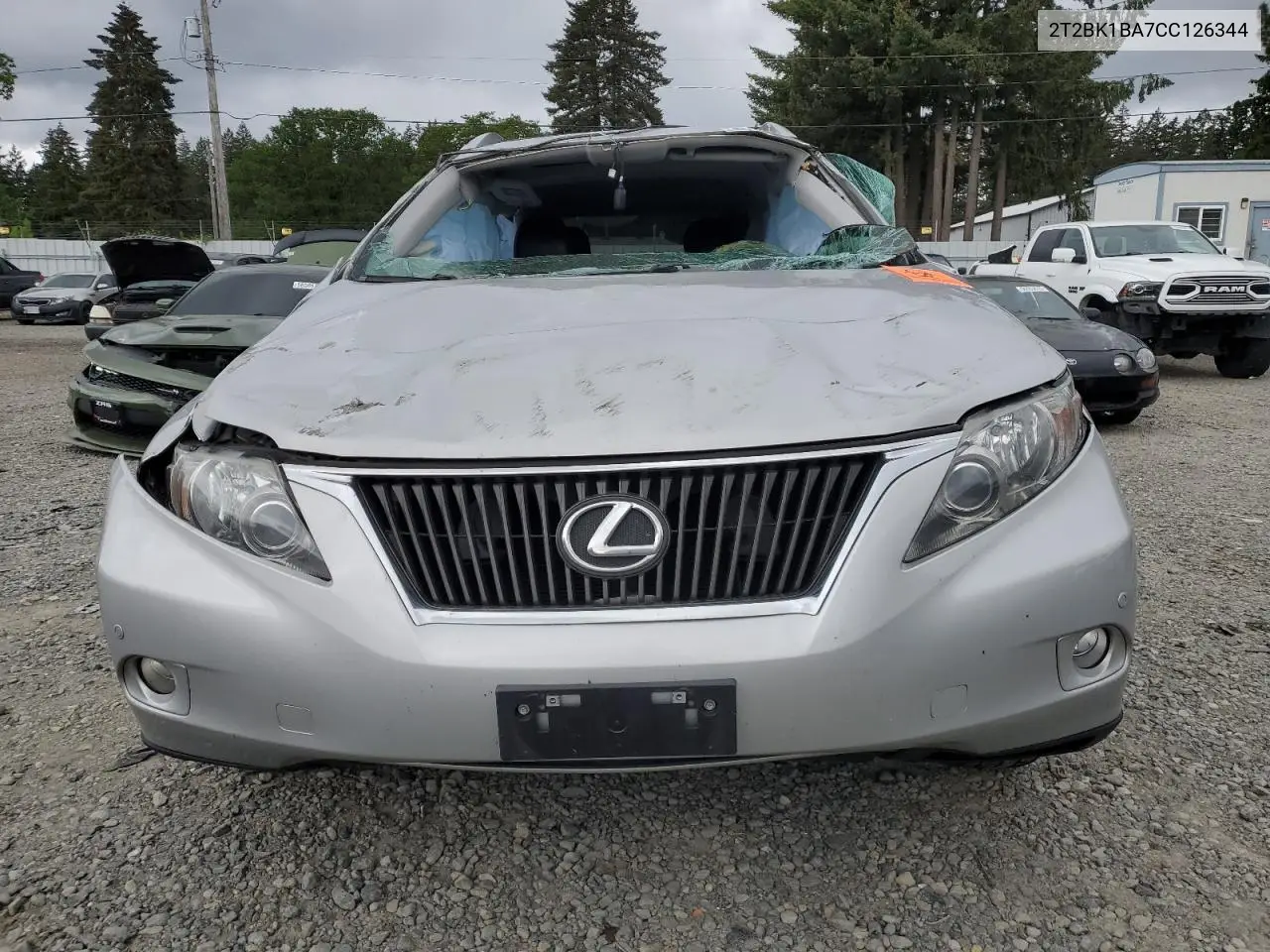2012 Lexus Rx 350 VIN: 2T2BK1BA7CC126344 Lot: 56759585