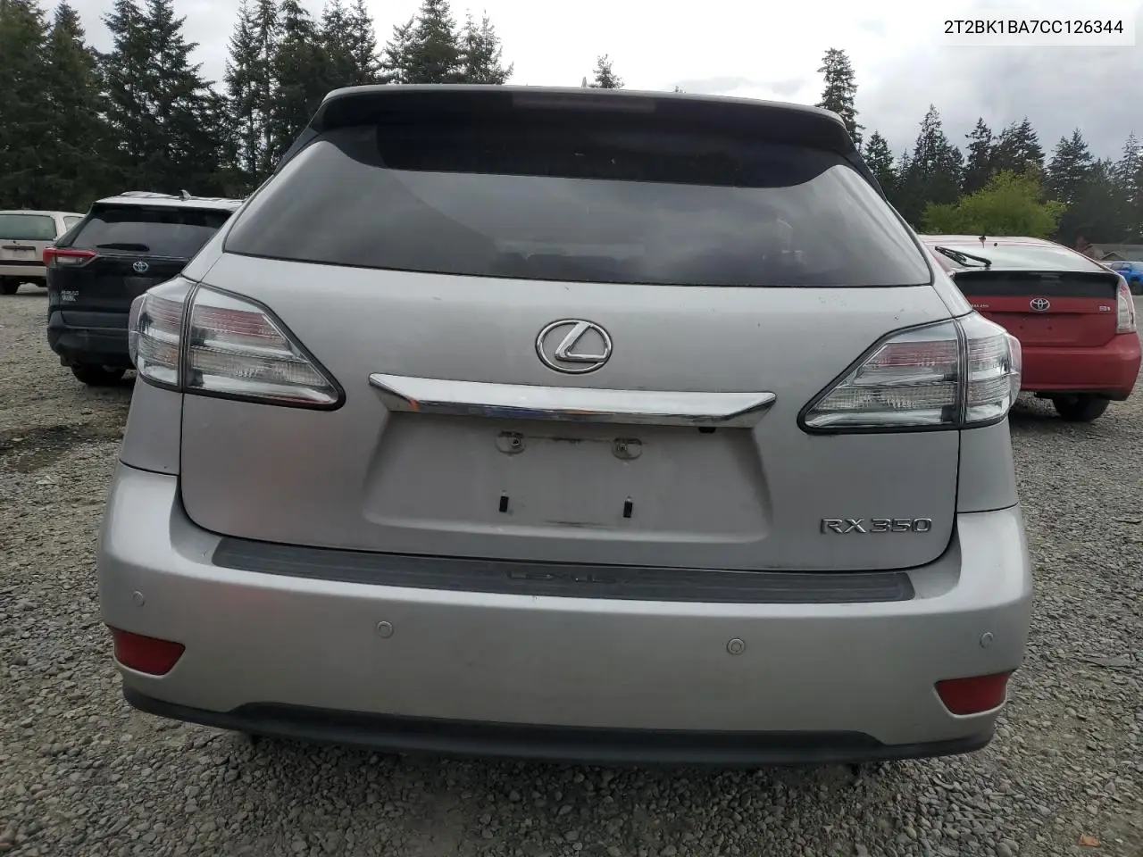 2012 Lexus Rx 350 VIN: 2T2BK1BA7CC126344 Lot: 56759585