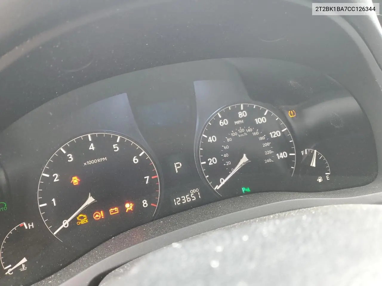 2012 Lexus Rx 350 VIN: 2T2BK1BA7CC126344 Lot: 56759585