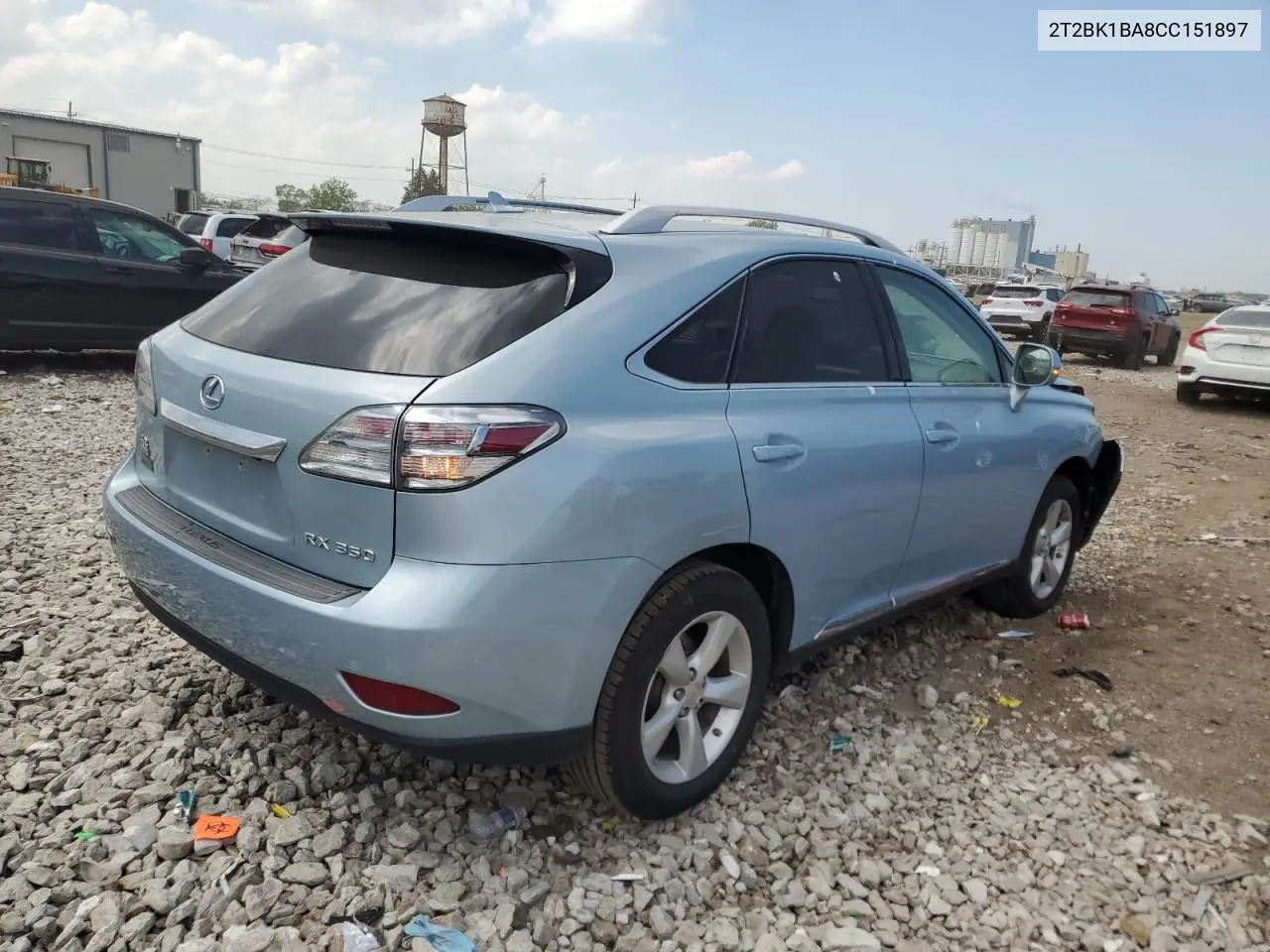 2012 Lexus Rx 350 VIN: 2T2BK1BA8CC151897 Lot: 56841405