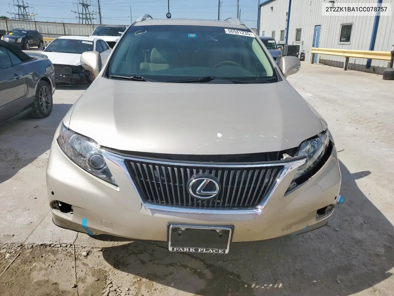 2012 Lexus Rx 350 VIN: 2T2ZK1BA1CC078757 Lot: 56981235