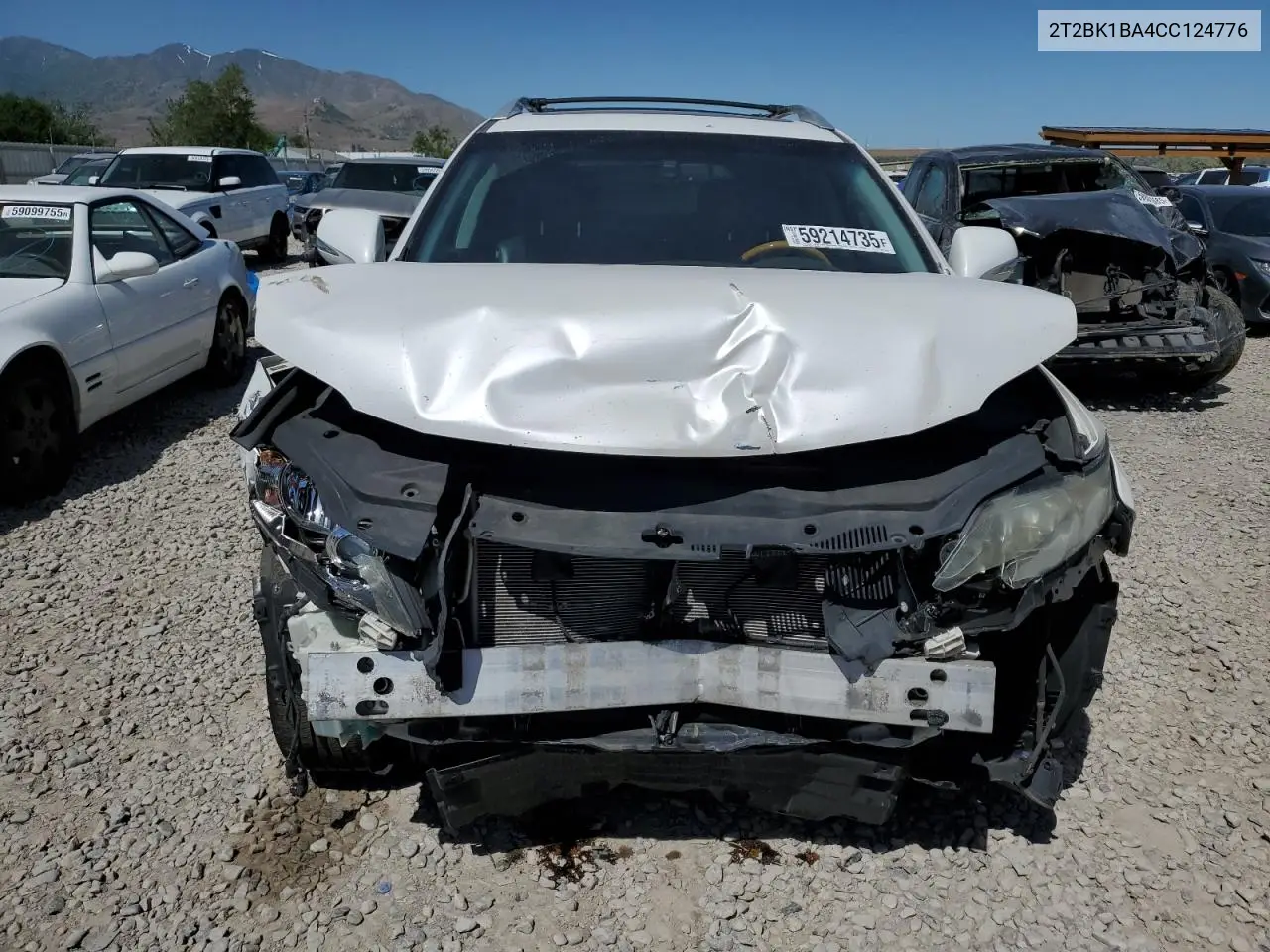 2012 Lexus Rx 350 VIN: 2T2BK1BA4CC124776 Lot: 59214735