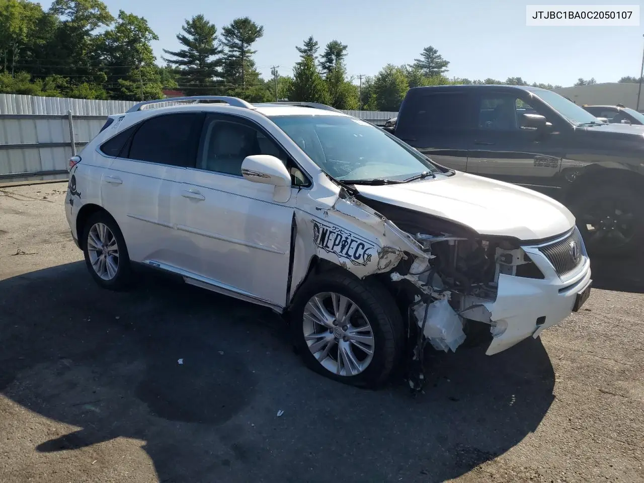2012 Lexus Rx 450H VIN: JTJBC1BA0C2050107 Lot: 62010125