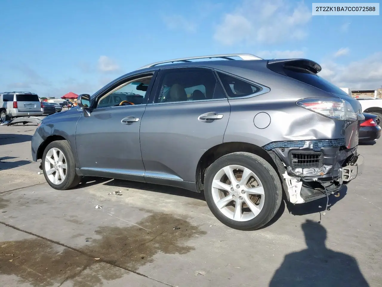 2012 Lexus Rx 350 VIN: 2T2ZK1BA7CC072588 Lot: 62834435