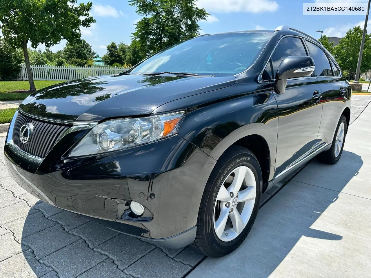 2012 Lexus Rx 350 VIN: 2T2BK1BA5CC140680 Lot: 63165185