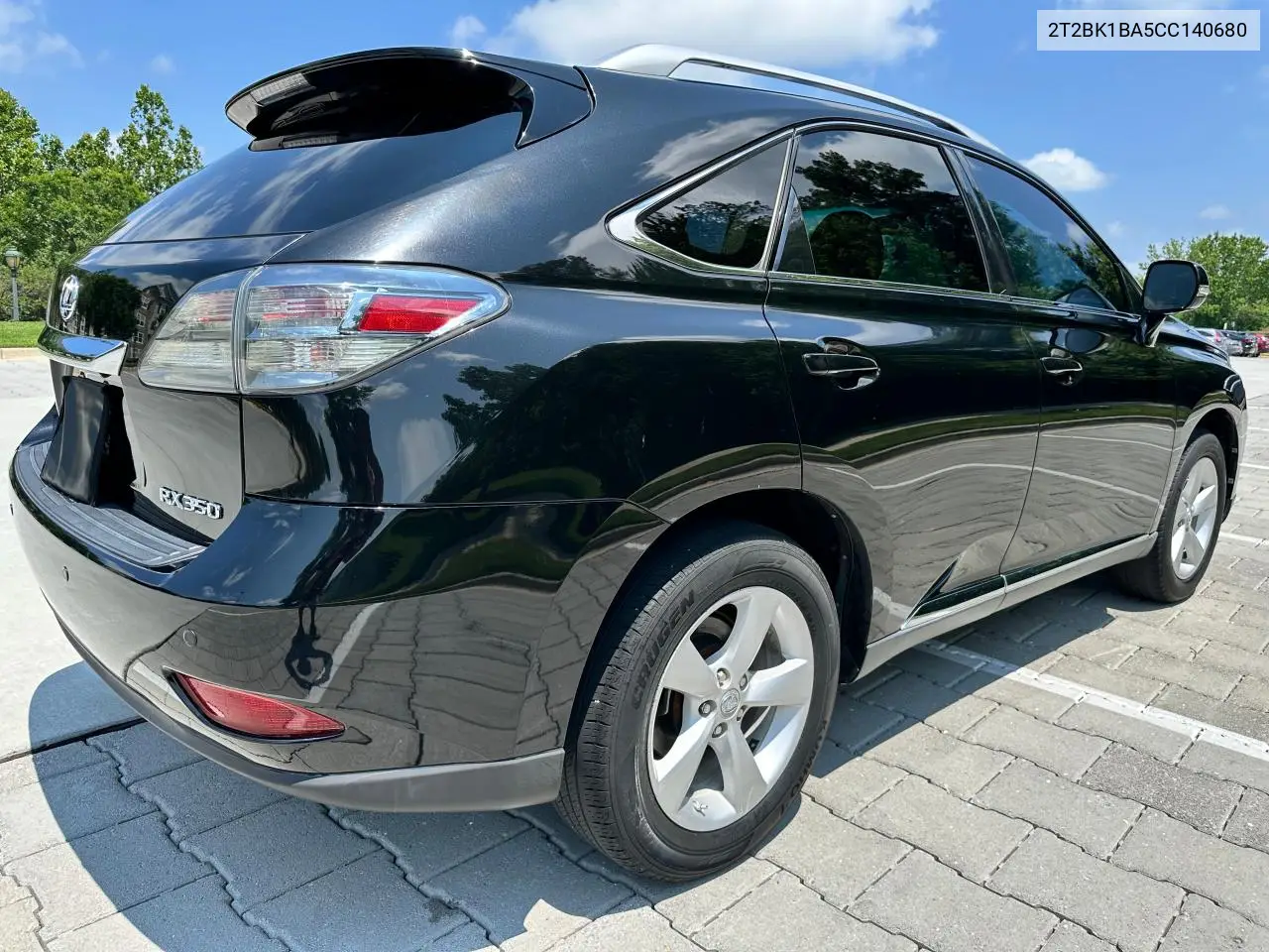 2012 Lexus Rx 350 VIN: 2T2BK1BA5CC140680 Lot: 63165185