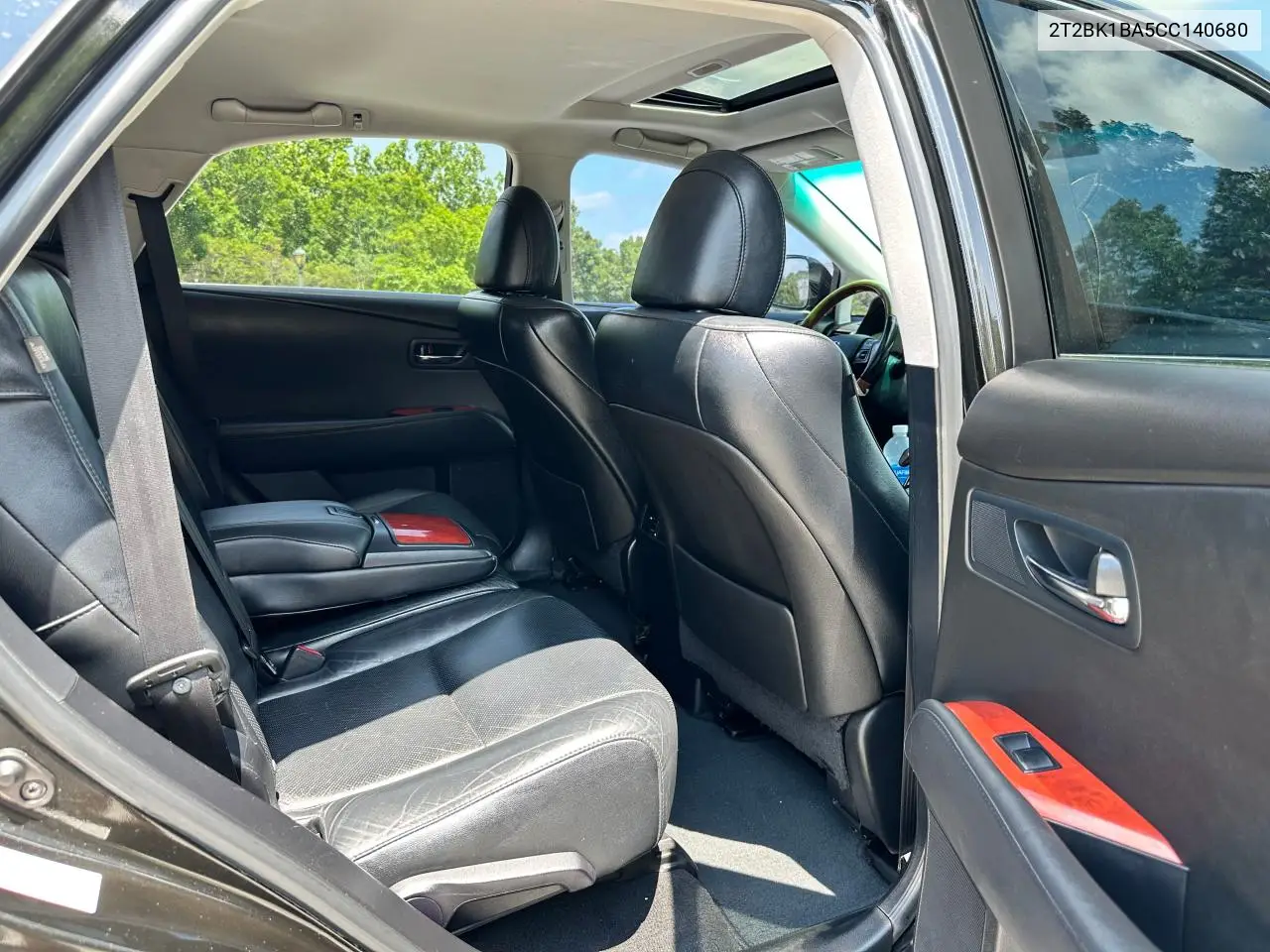 2012 Lexus Rx 350 VIN: 2T2BK1BA5CC140680 Lot: 63165185
