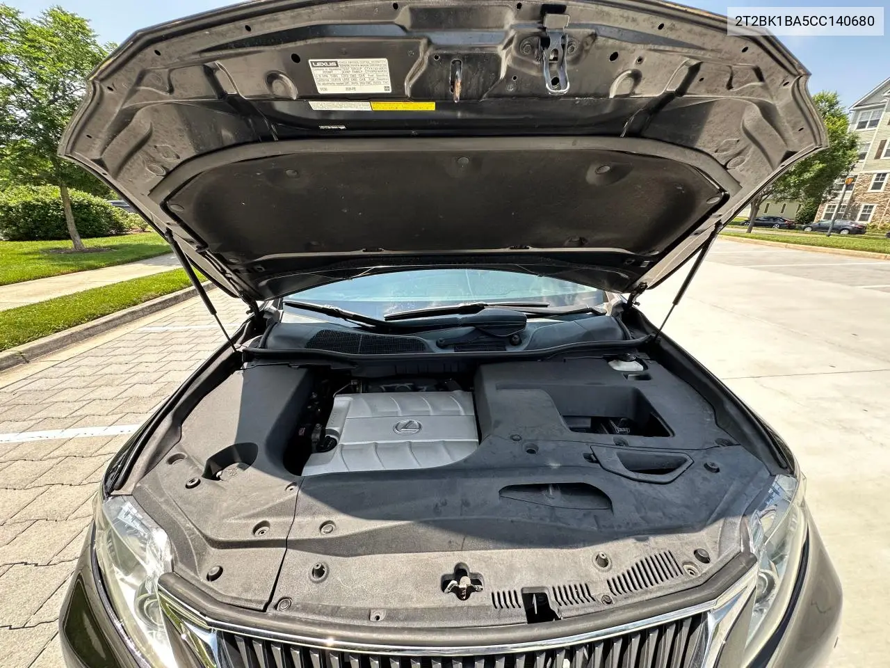 2012 Lexus Rx 350 VIN: 2T2BK1BA5CC140680 Lot: 63165185