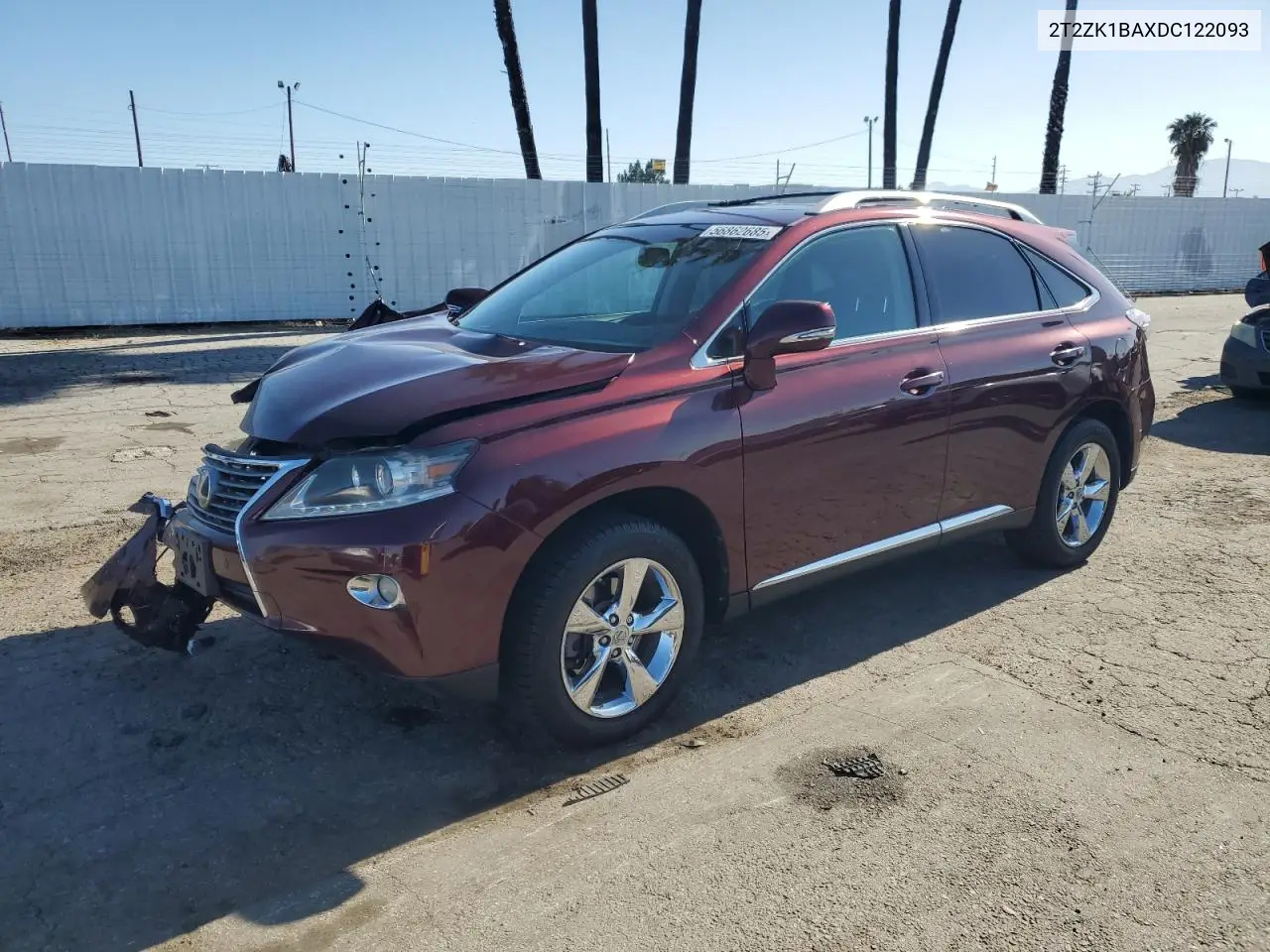 2013 Lexus Rx 350 VIN: 2T2ZK1BAXDC122093 Lot: 56862685