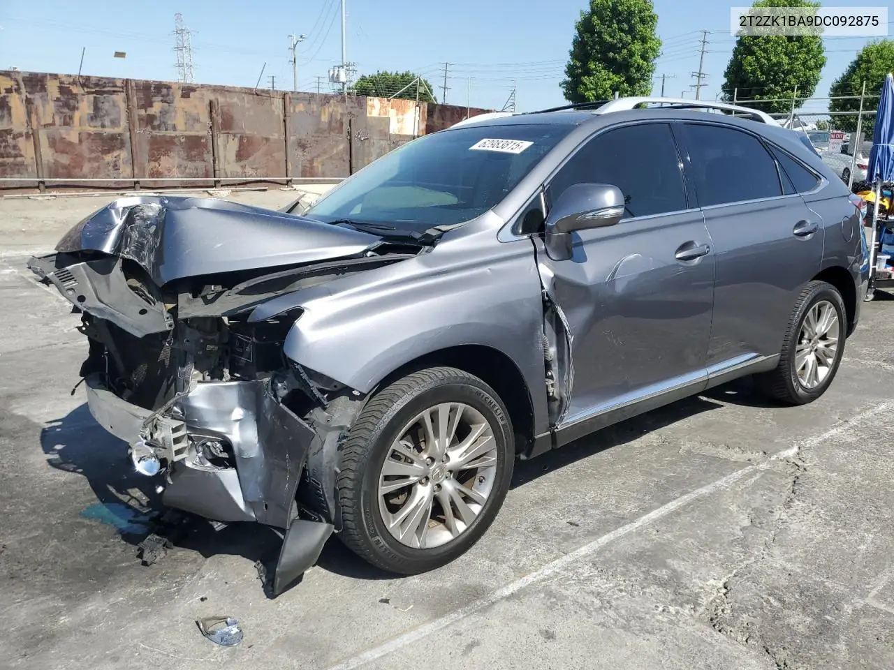 2013 Lexus Rx 350 VIN: 2T2ZK1BA9DC092875 Lot: 62983815
