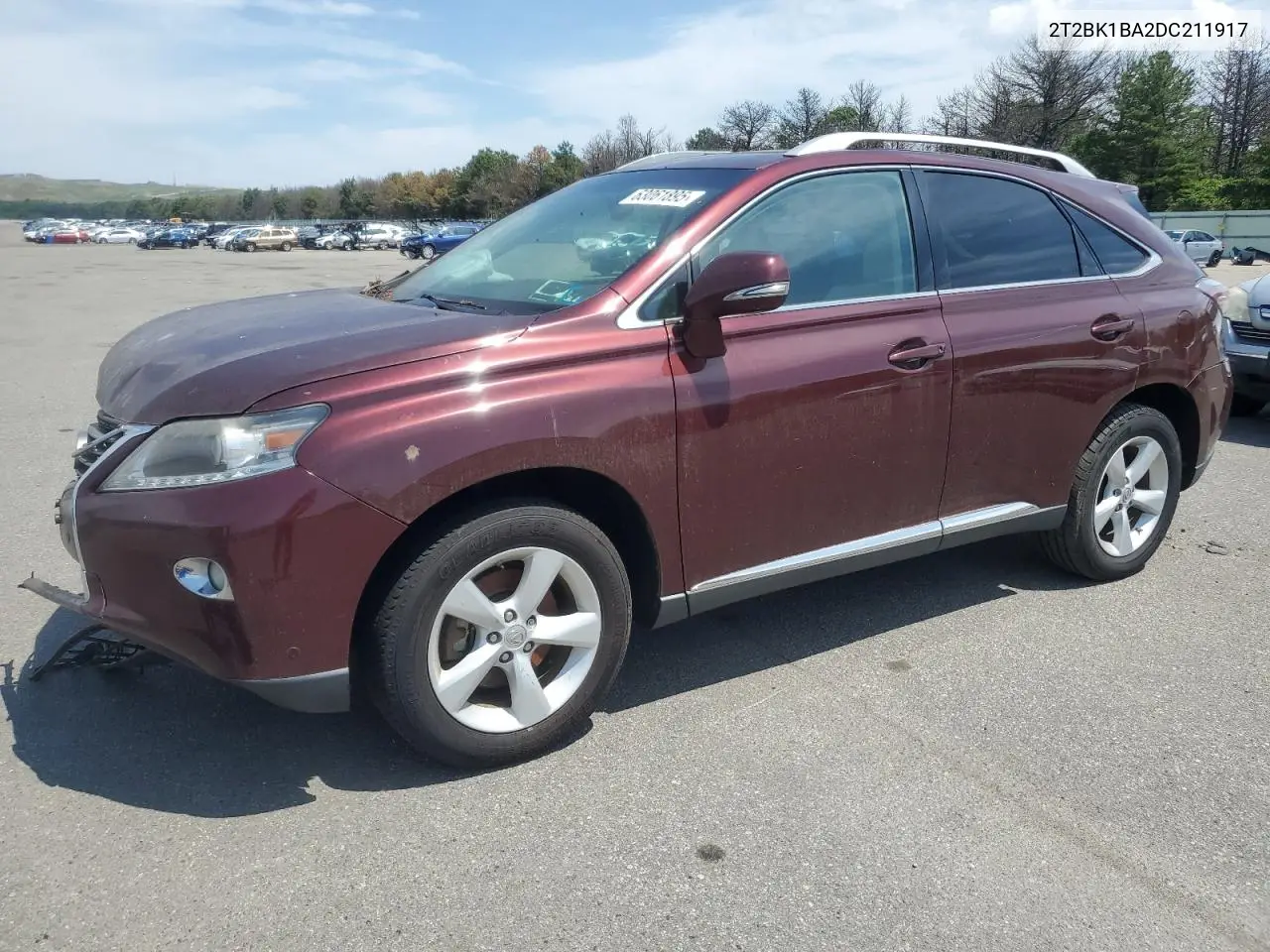 2013 Lexus Rx 350 Base VIN: 2T2BK1BA2DC211917 Lot: 63061895