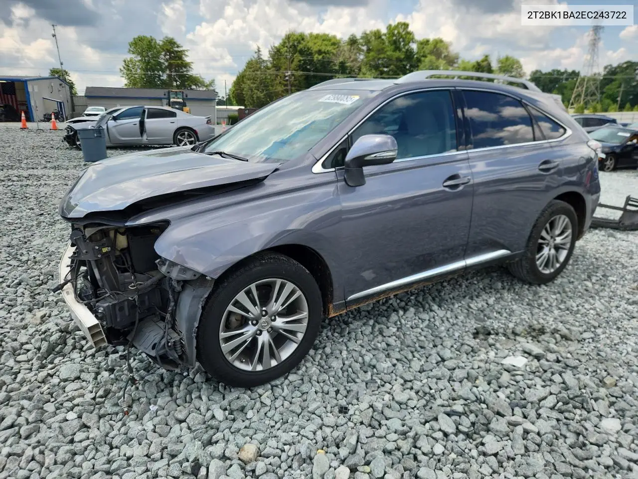 2014 Lexus Rx 350 Base VIN: 2T2BK1BA2EC243722 Lot: 62990095