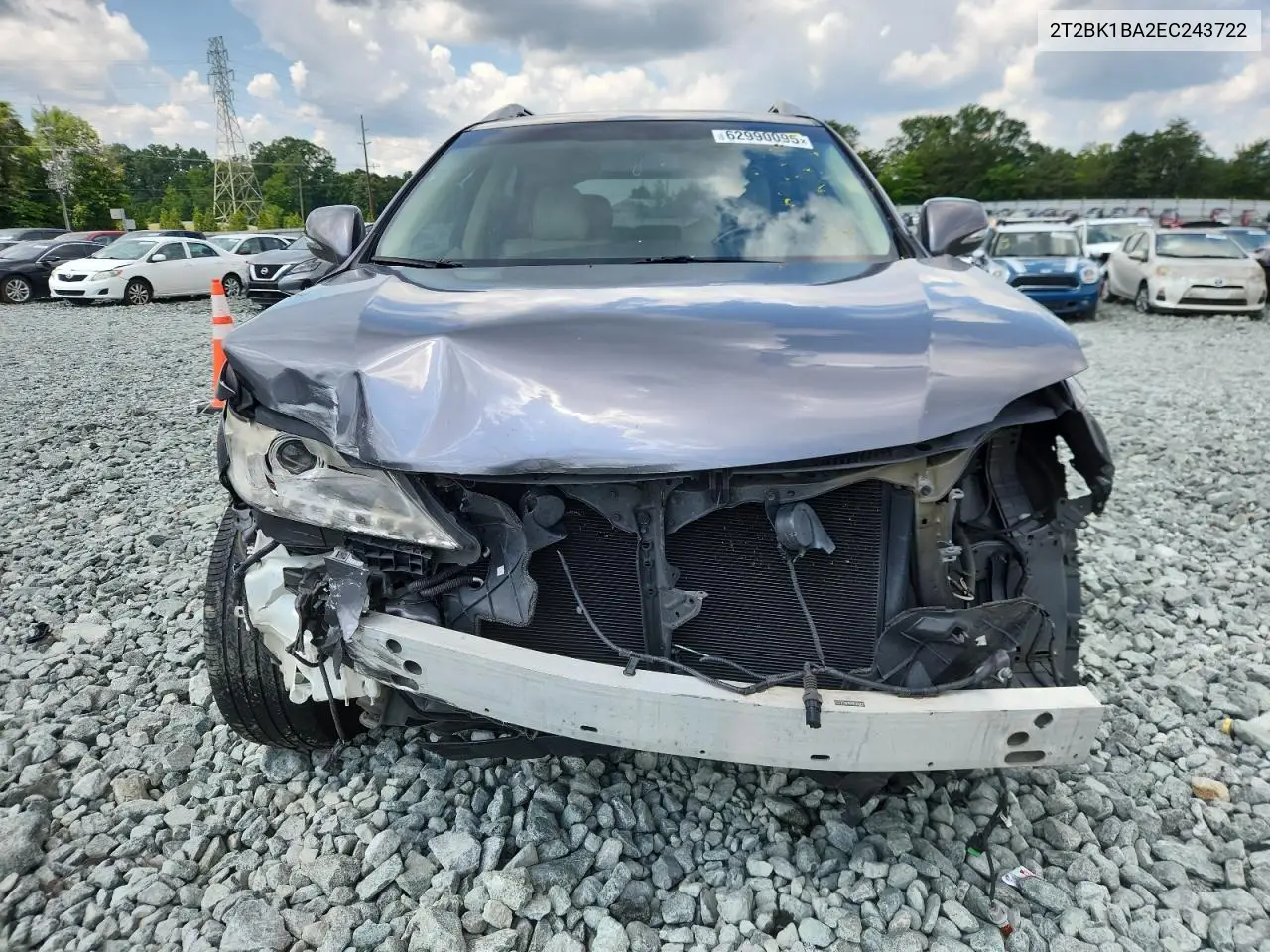 2014 Lexus Rx 350 Base VIN: 2T2BK1BA2EC243722 Lot: 62990095