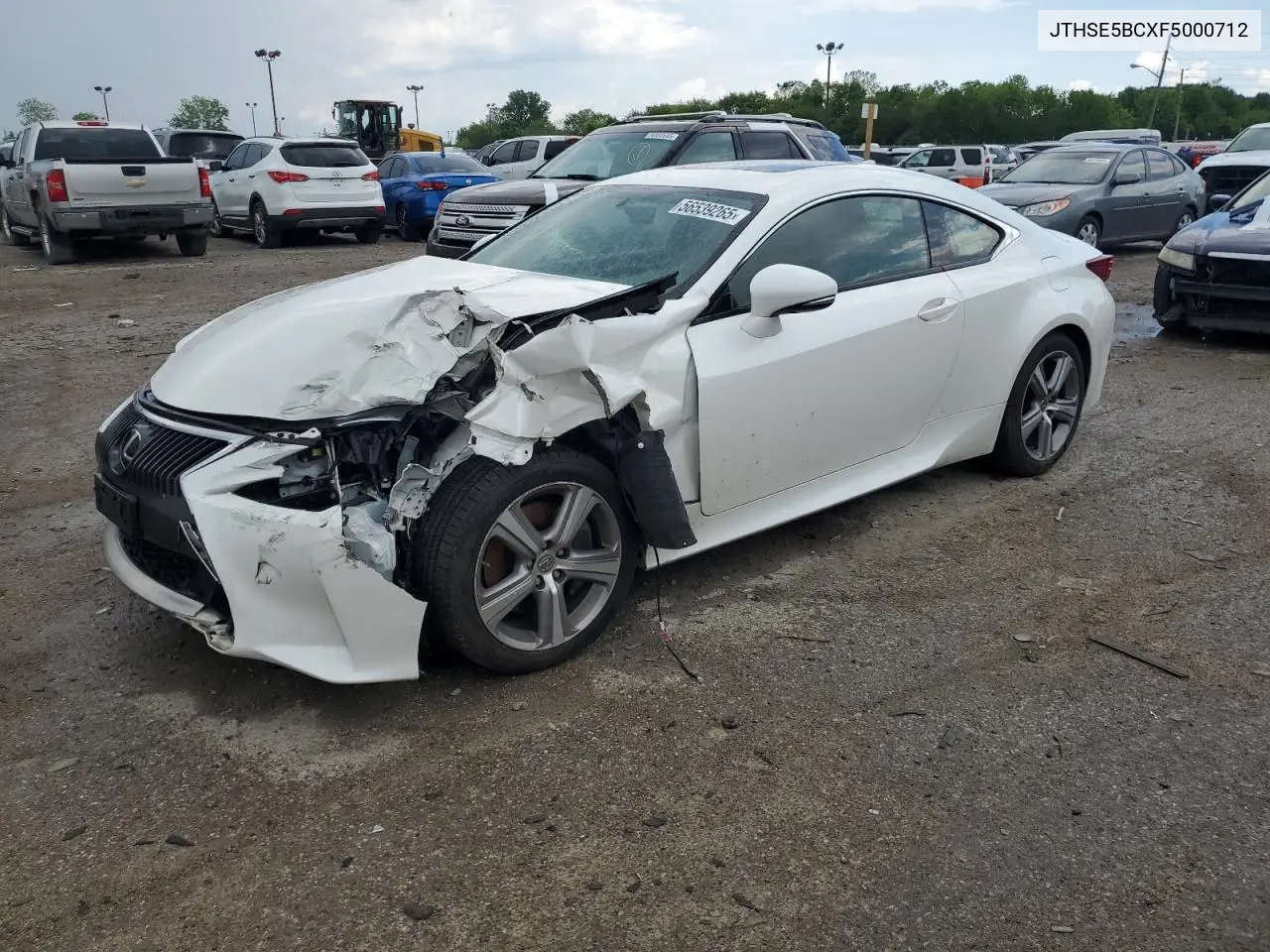 2015 Lexus Rc 350 VIN: JTHSE5BCXF5000712 Lot: 56539265