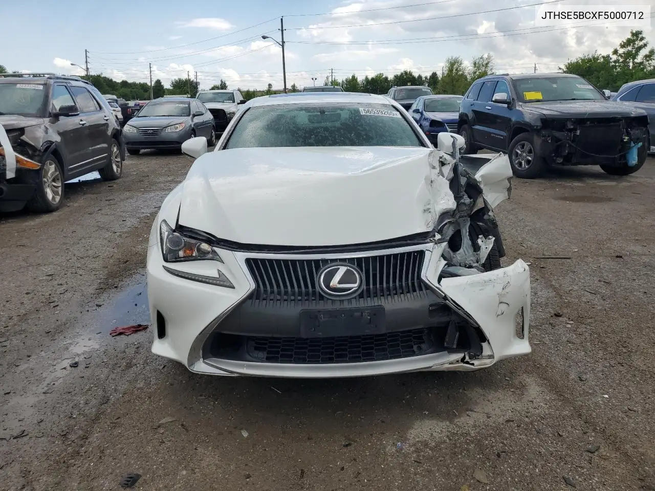 2015 Lexus Rc 350 VIN: JTHSE5BCXF5000712 Lot: 56539265