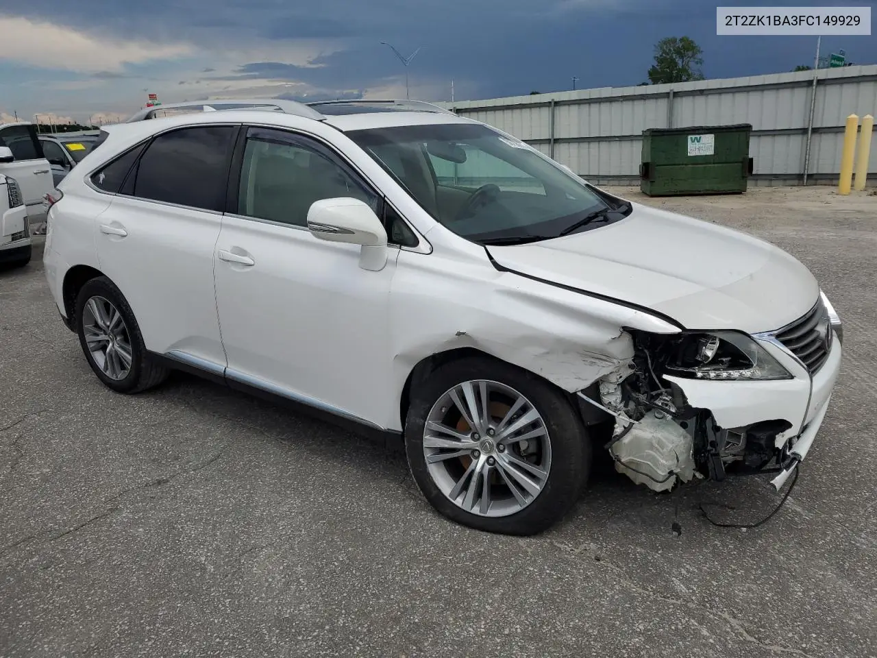 2015 Lexus Rx 350 VIN: 2T2ZK1BA3FC149929 Lot: 56736235