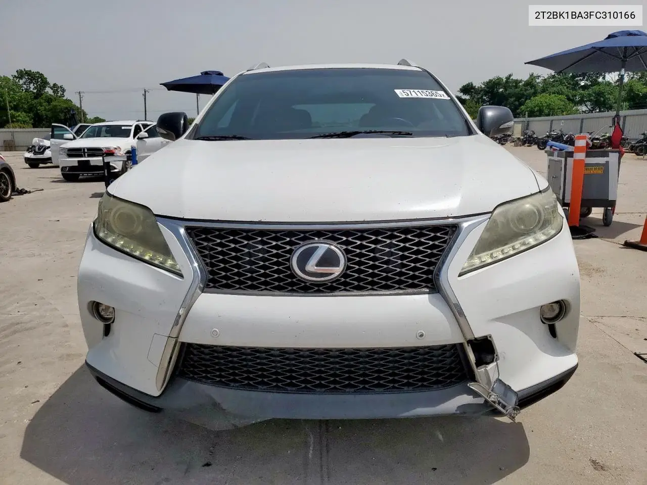 2015 Lexus Rx 350 Base VIN: 2T2BK1BA3FC310166 Lot: 57115365