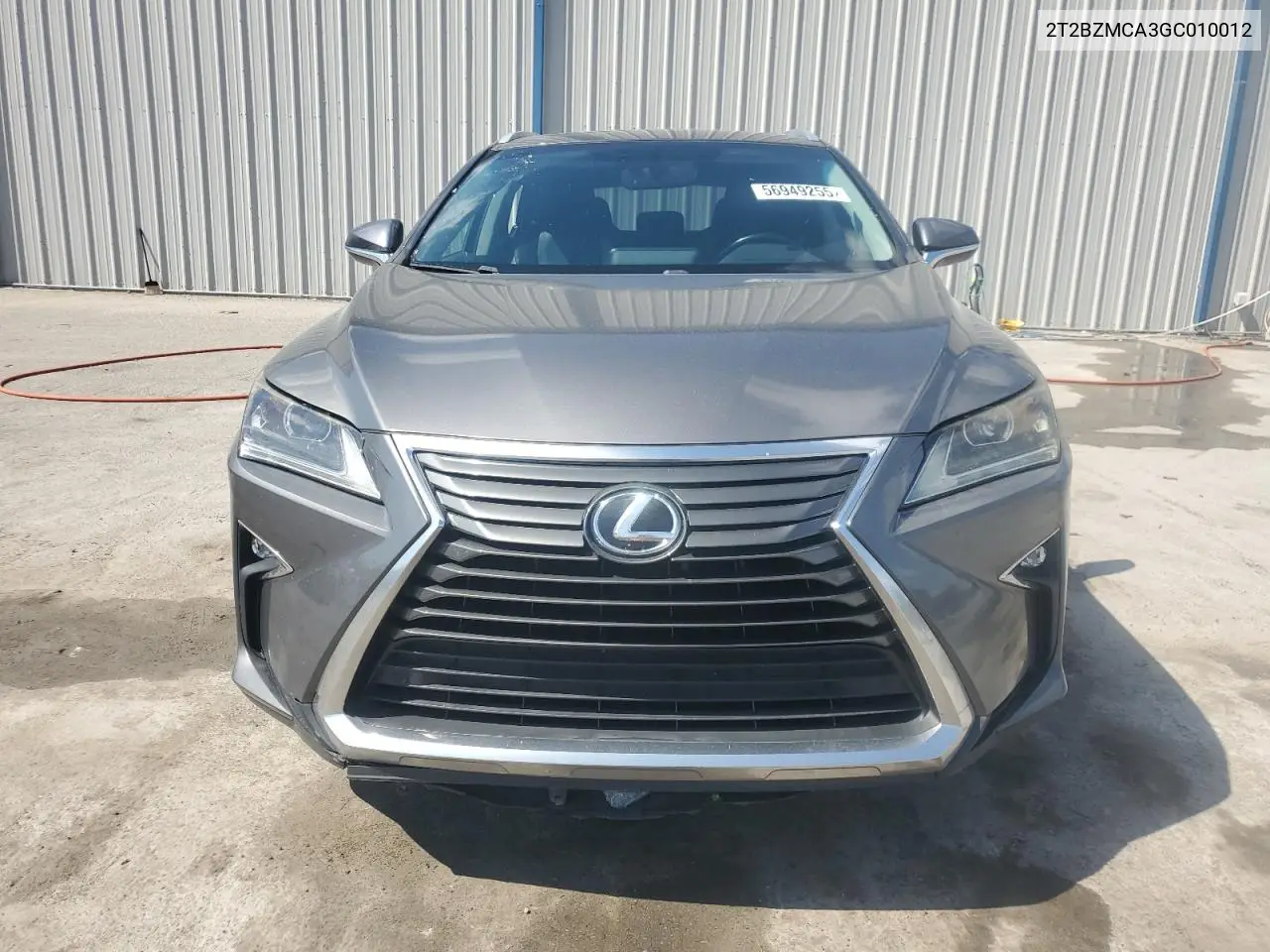 2016 Lexus Rx 350 Base VIN: 2T2BZMCA3GC010012 Lot: 56949255